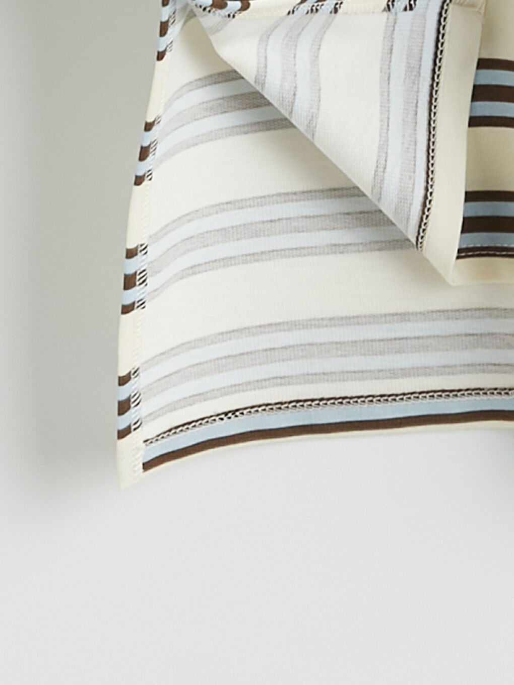 Mavi Polo Yaka Çizgili Kadın Sweatshirt Tunik-1