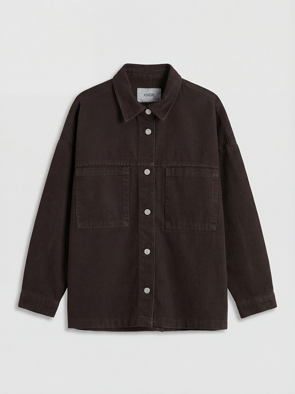 Kahverengi Kadın Jean Gömlek