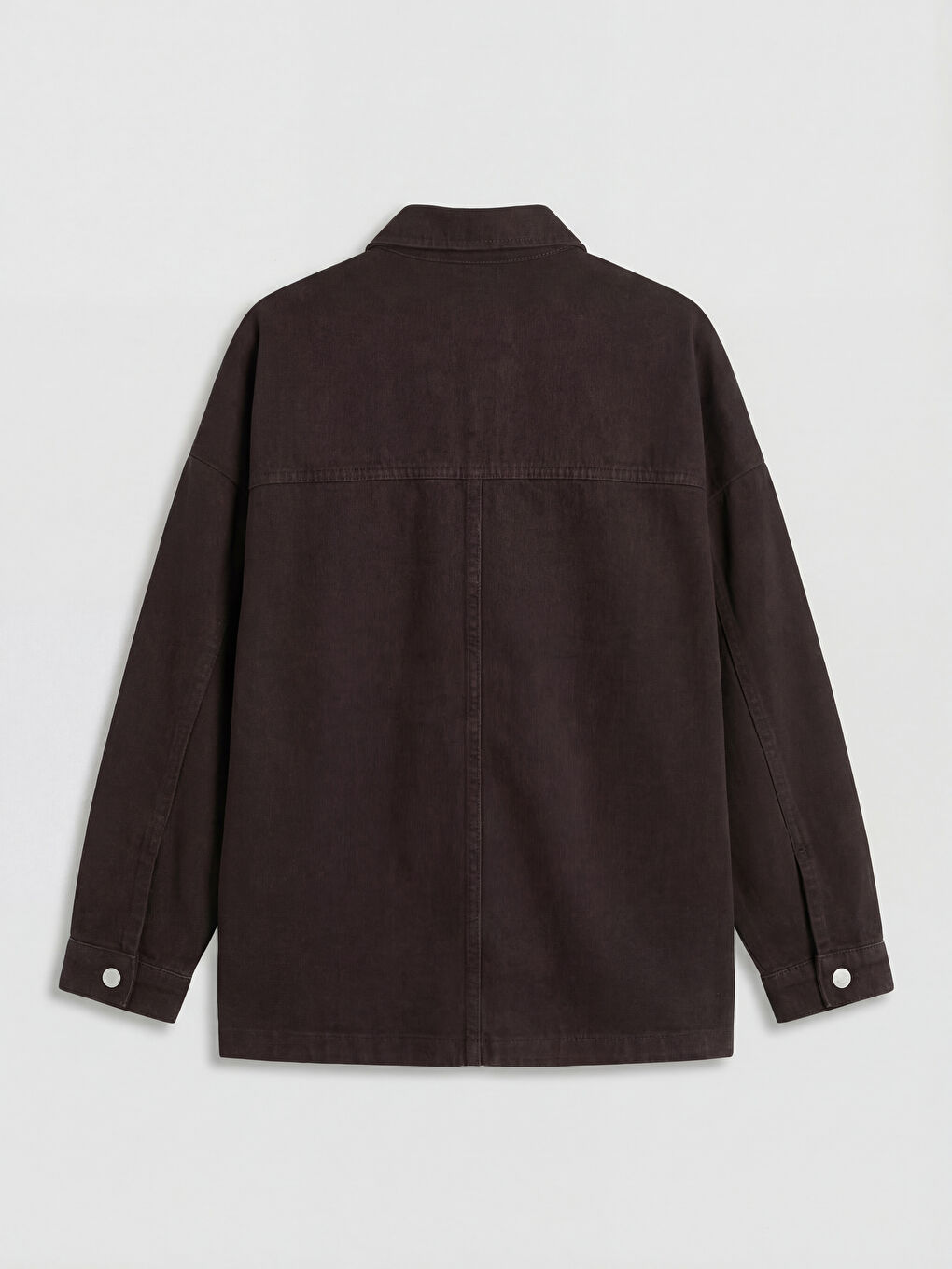 Kahverengi Kadın Jean Gömlek-1