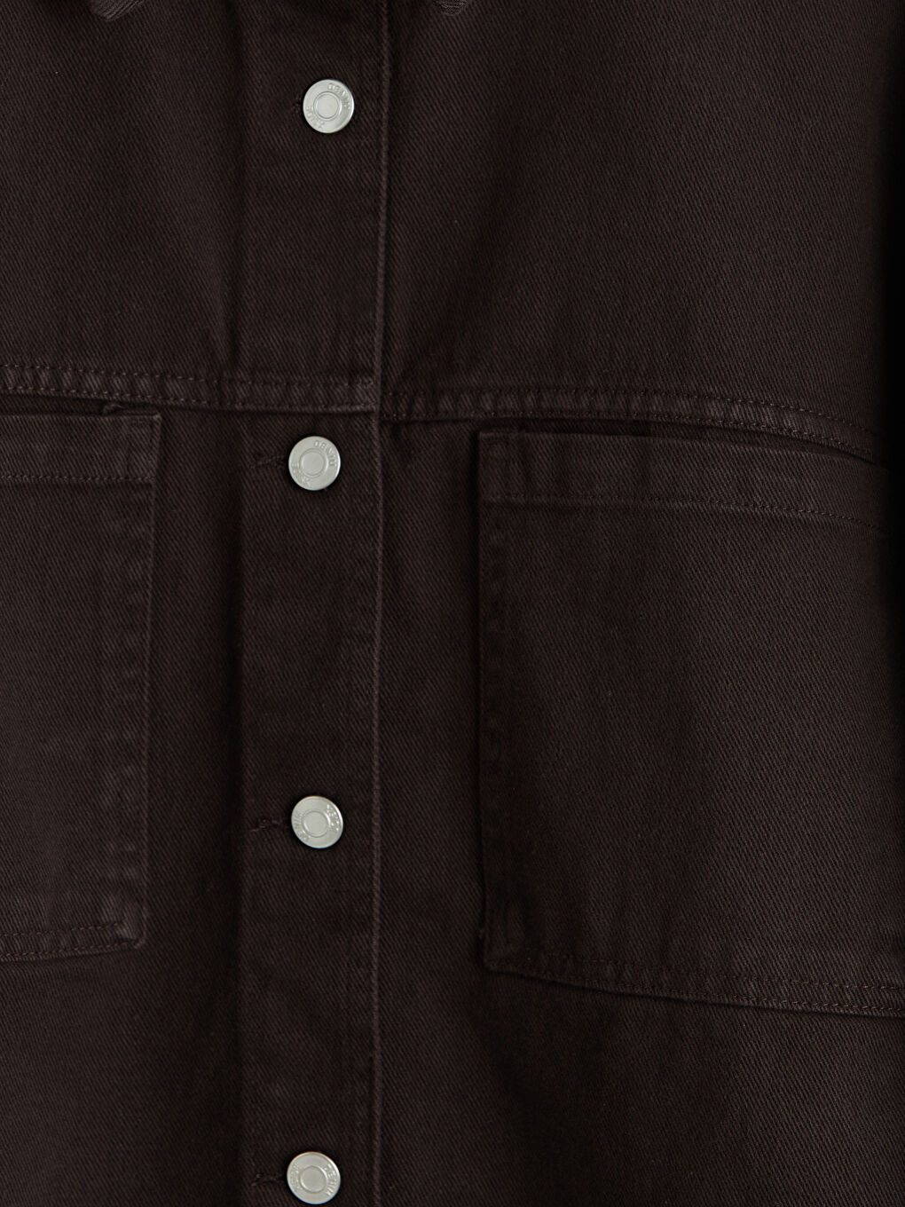 Kahverengi Kadın Jean Gömlek-2