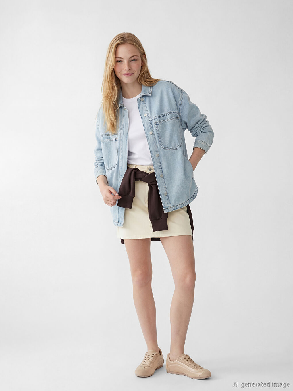 Regular Fit Women's Denim Shirt-1