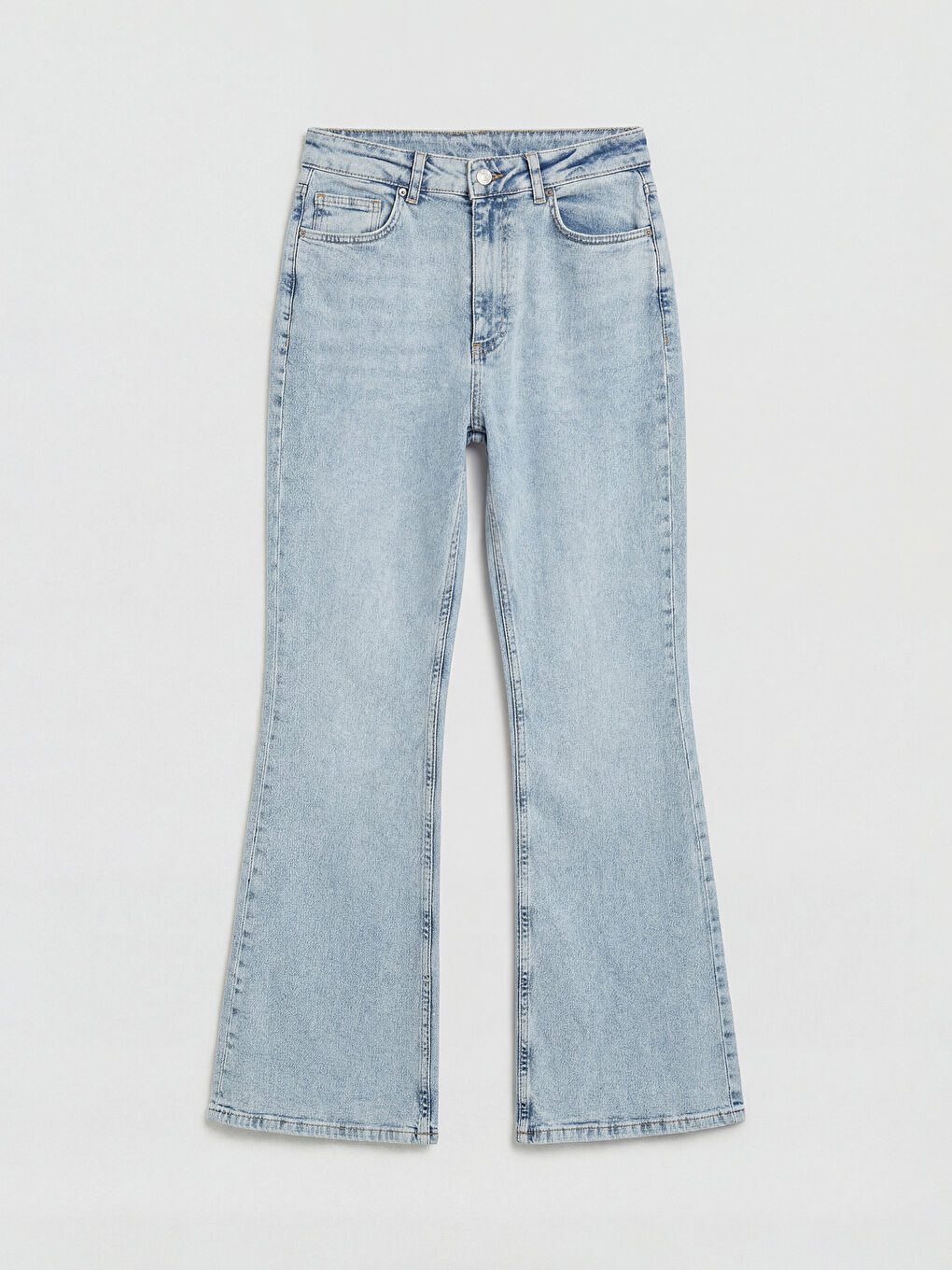 Mavi Yüksek Bel Flare Kadın Jean Pantolon-3