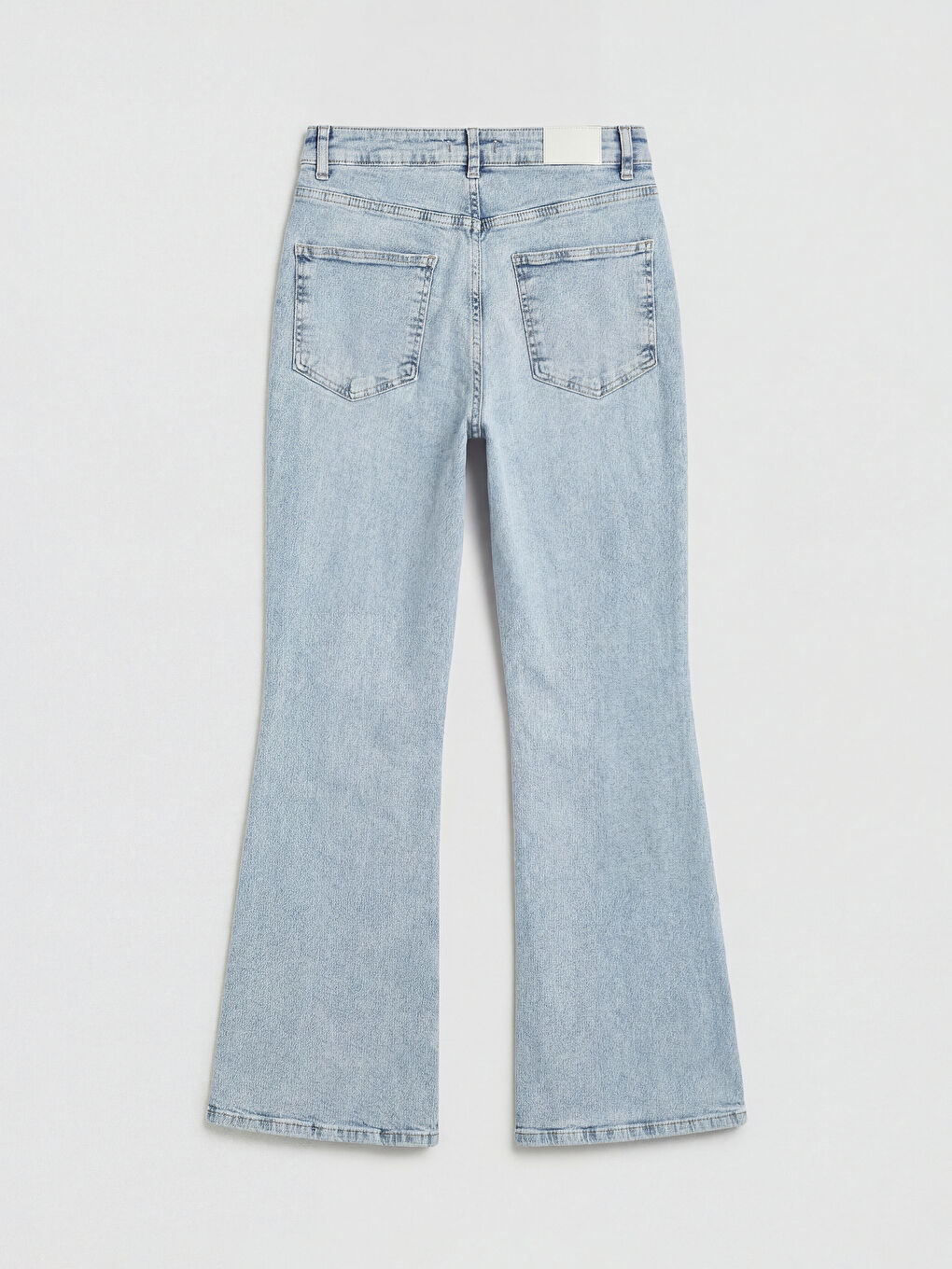 Mavi Yüksek Bel Flare Kadın Jean Pantolon-4