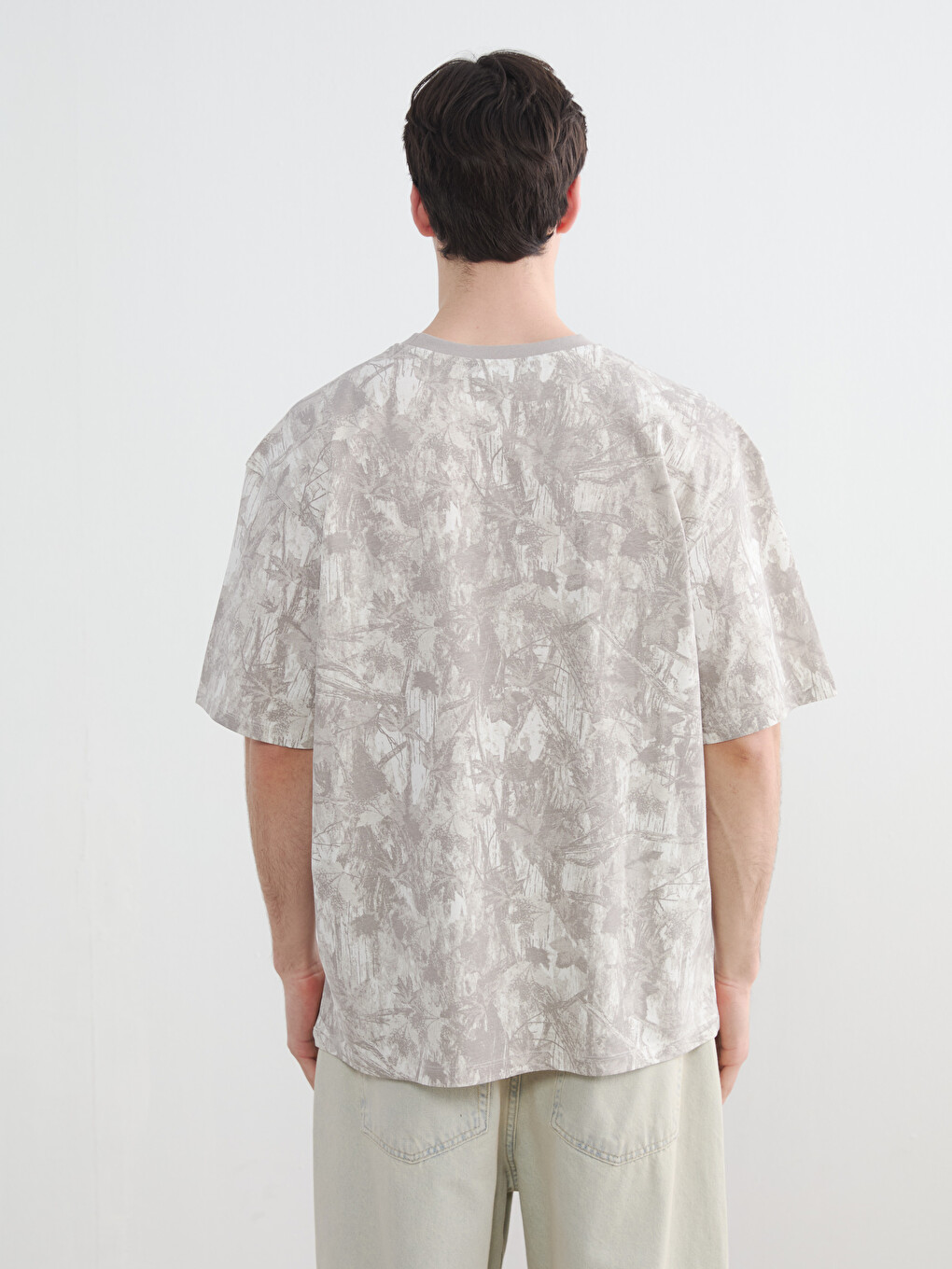 Loose Fit Patterned Men's T-Shirt-3