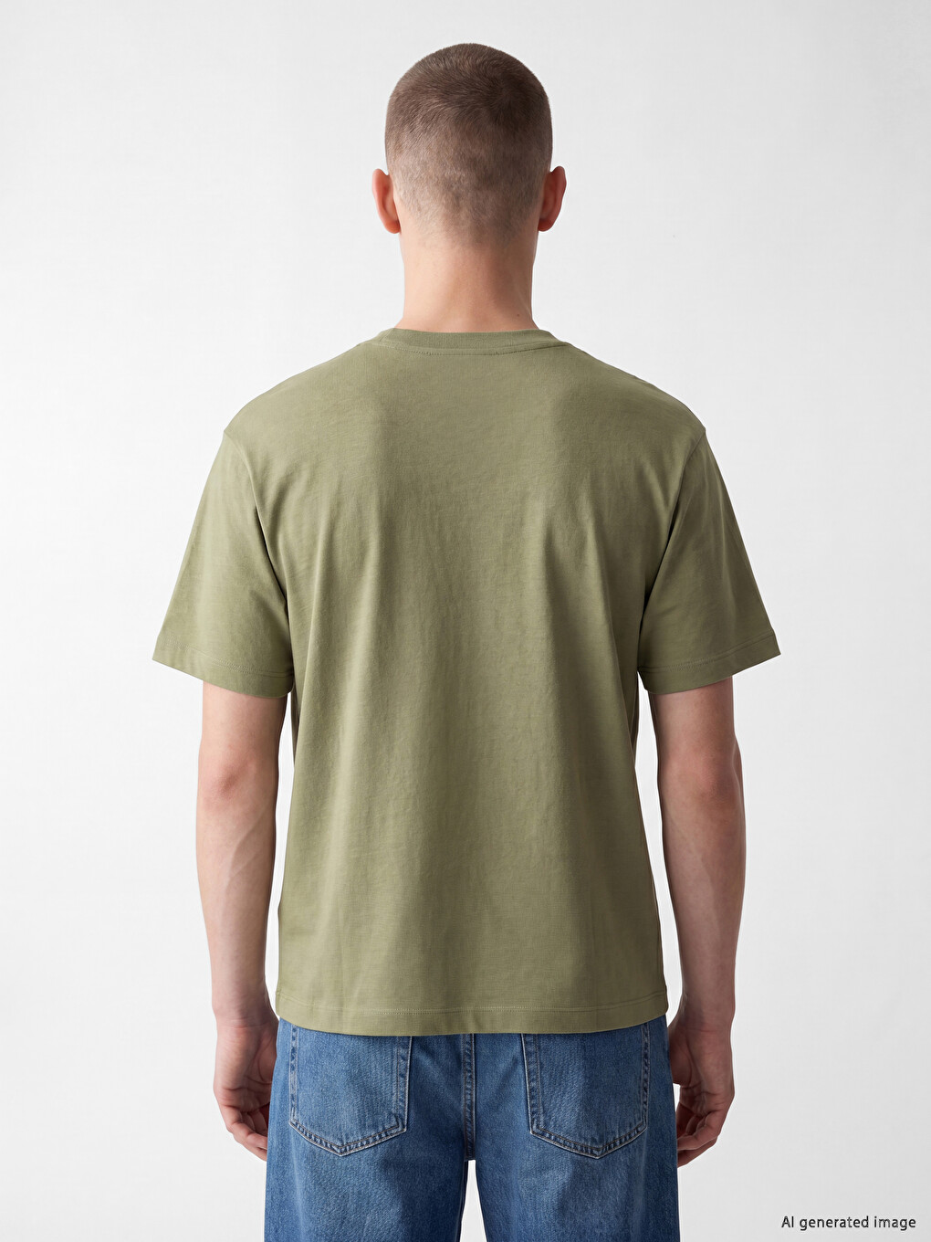 Mashkull Jeshil T-shirt-3