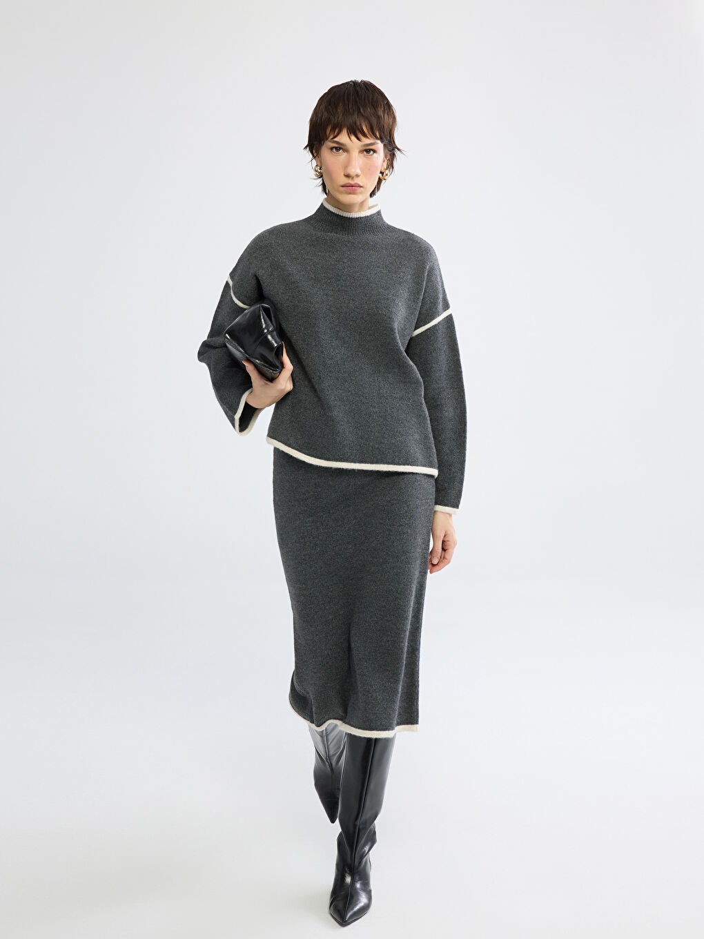 Woman ANTHRACITE Sweater-1