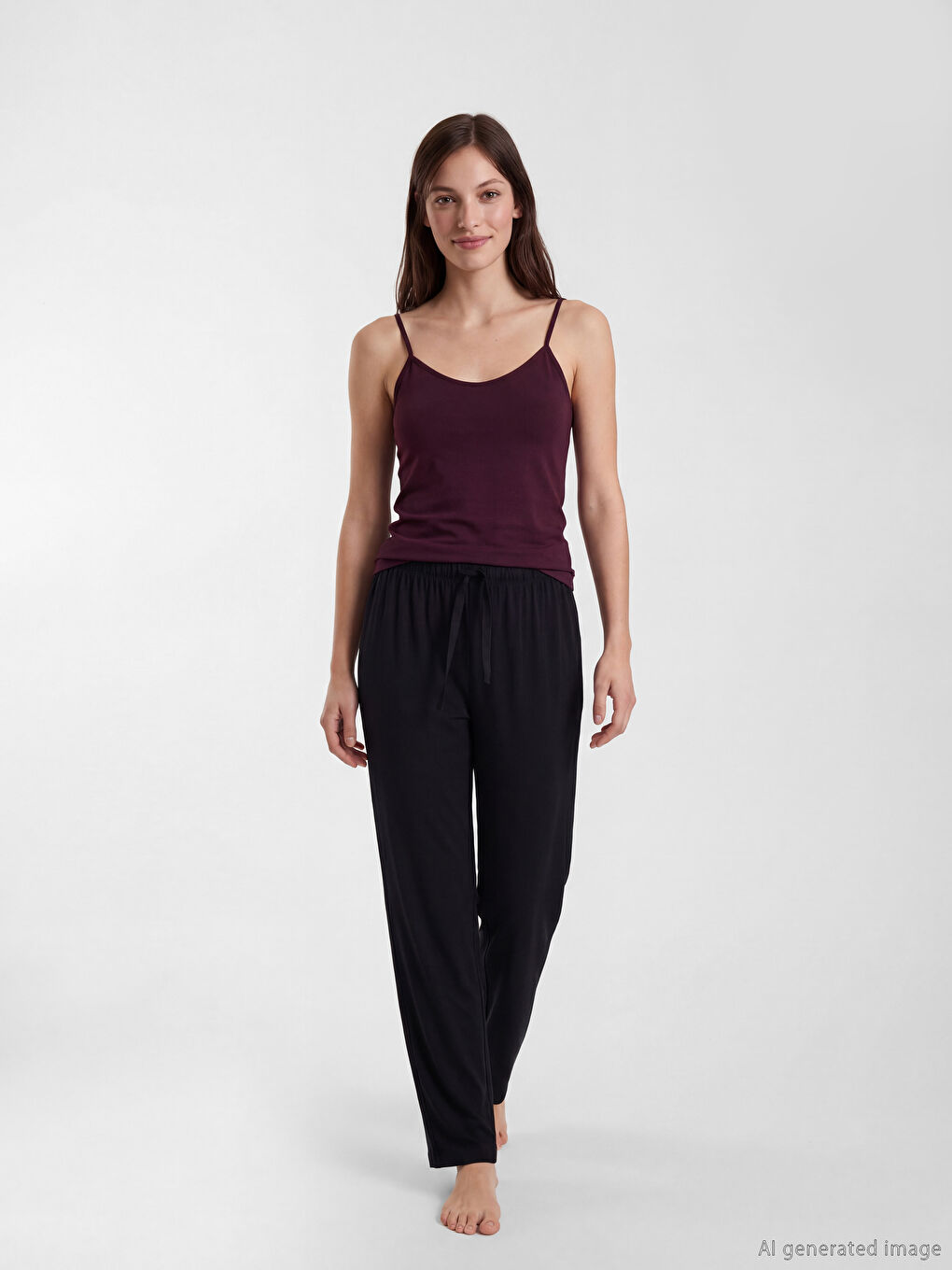 U Neck Strappy Women's Vest-1