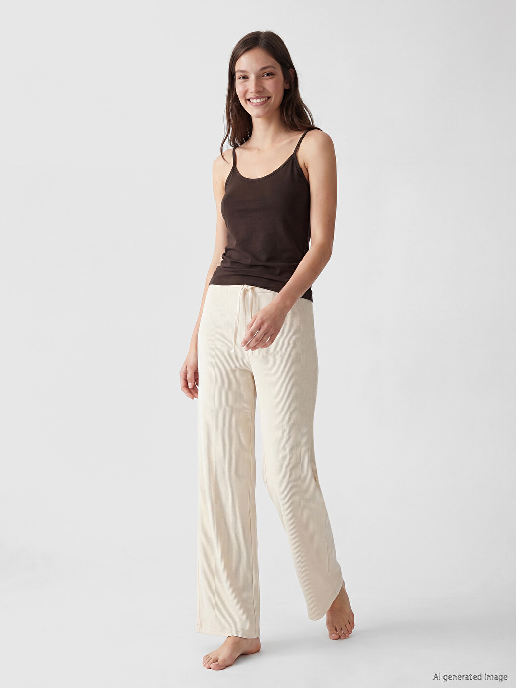 U Neck Strappy Women's Vest-1