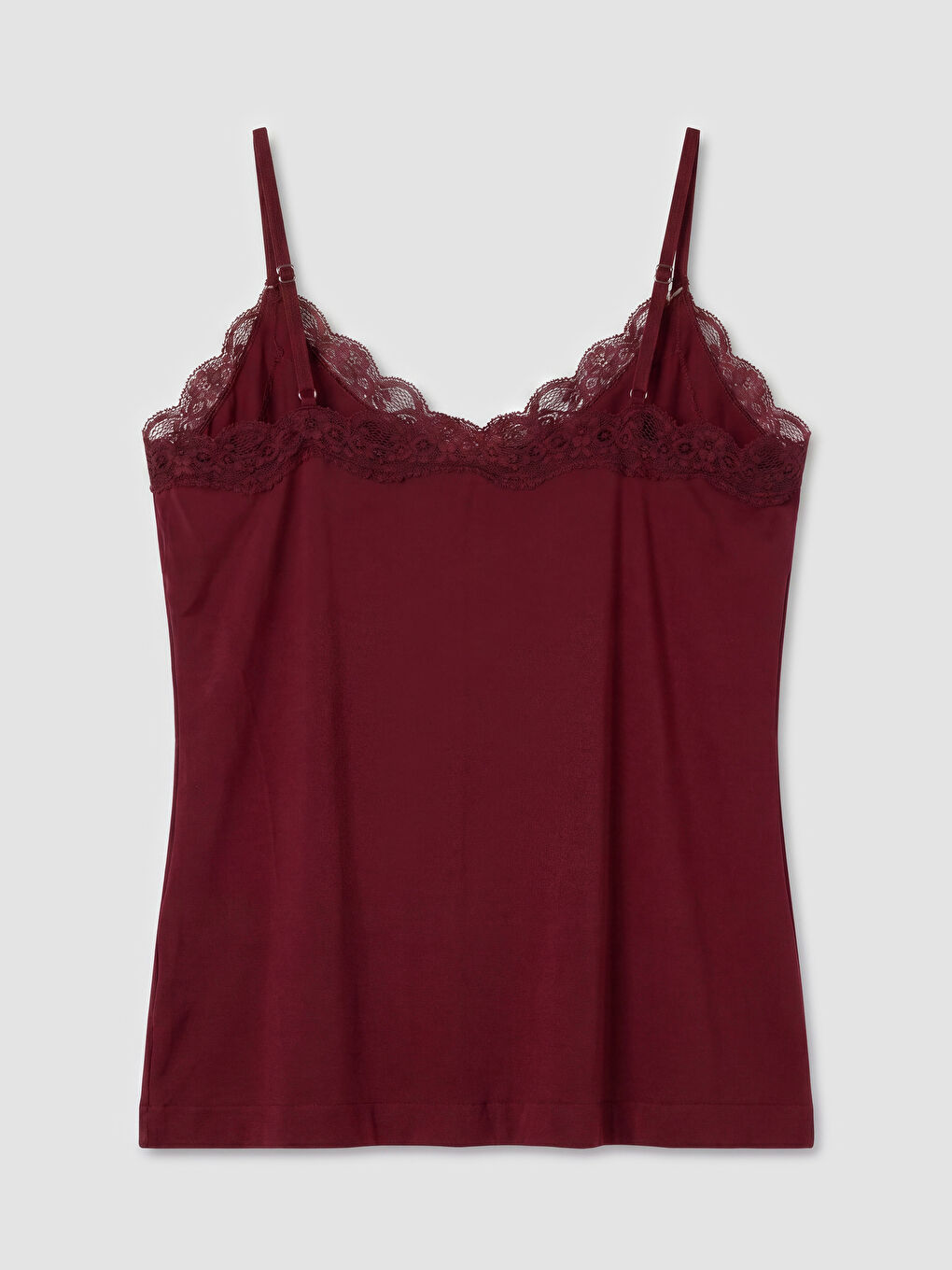 Mürdüm V Yaka Dantelli  İp Askılı Kadın Atlet	-1