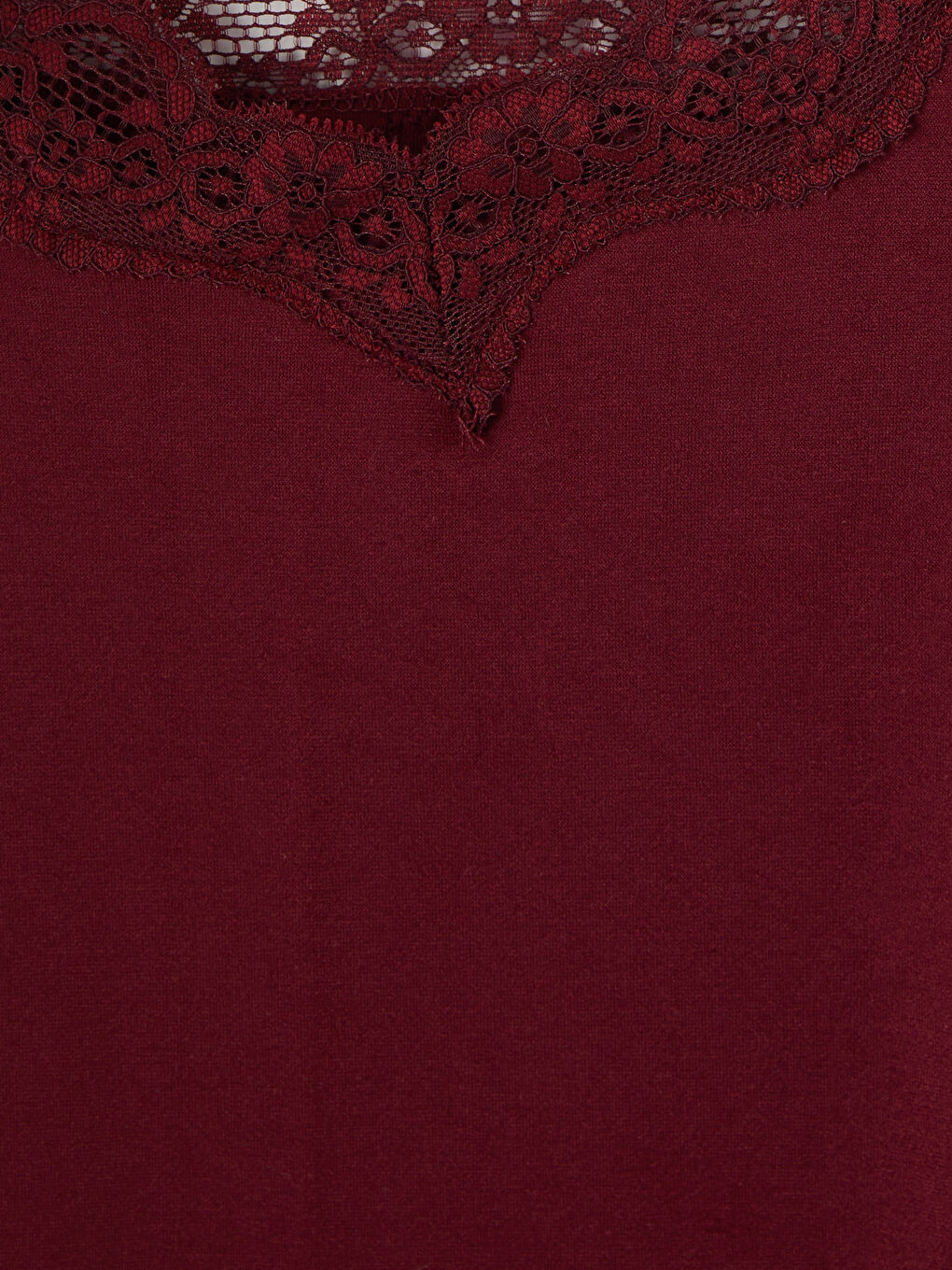 Mürdüm V Yaka Dantelli  İp Askılı Kadın Atlet	-2