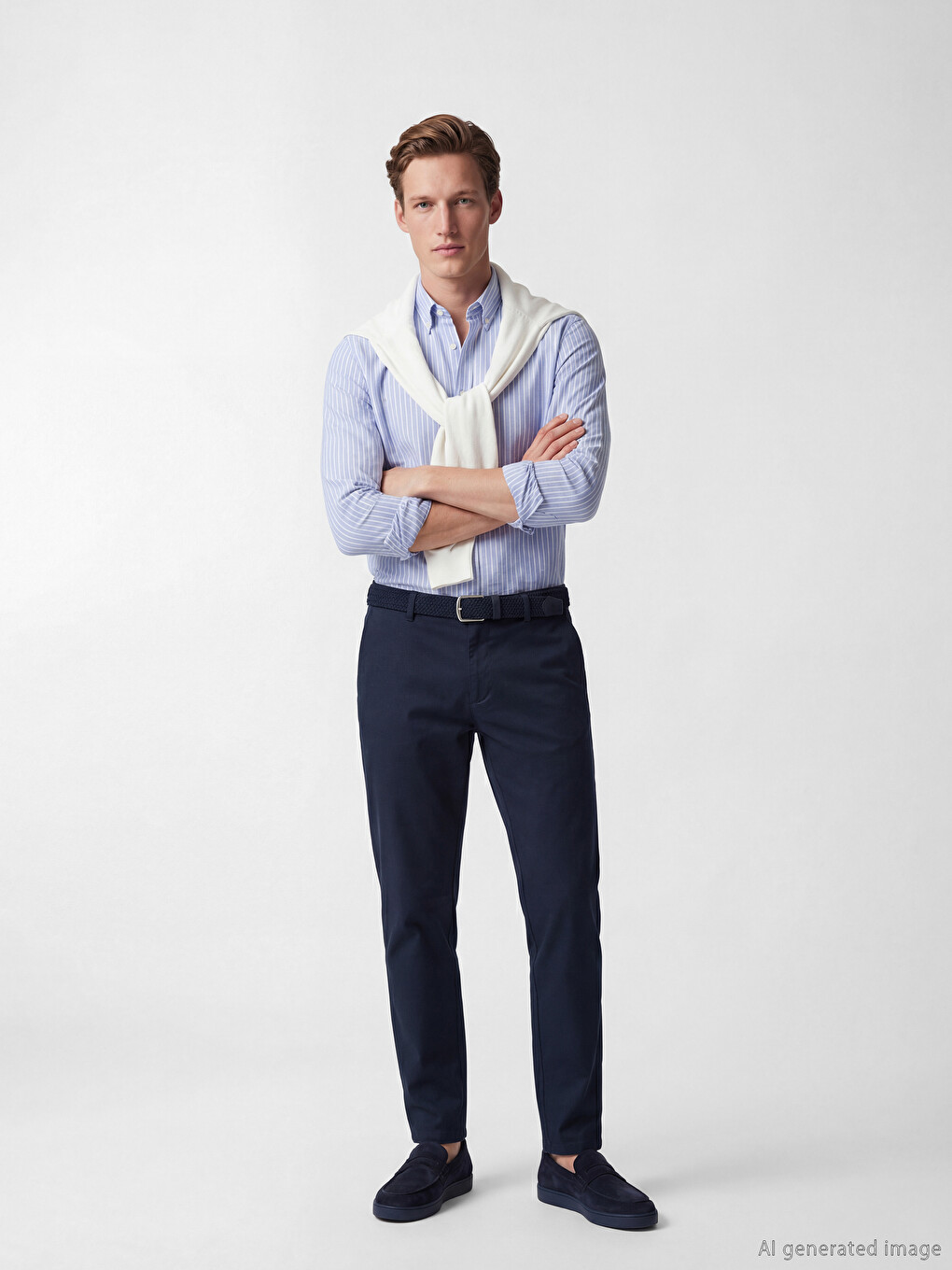 Regular Fit Gabardine Men's Trousers-1