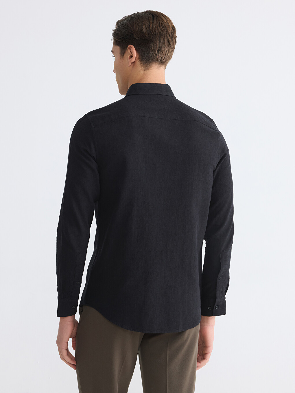 Regular Fit Dobby Men's Shirt-3