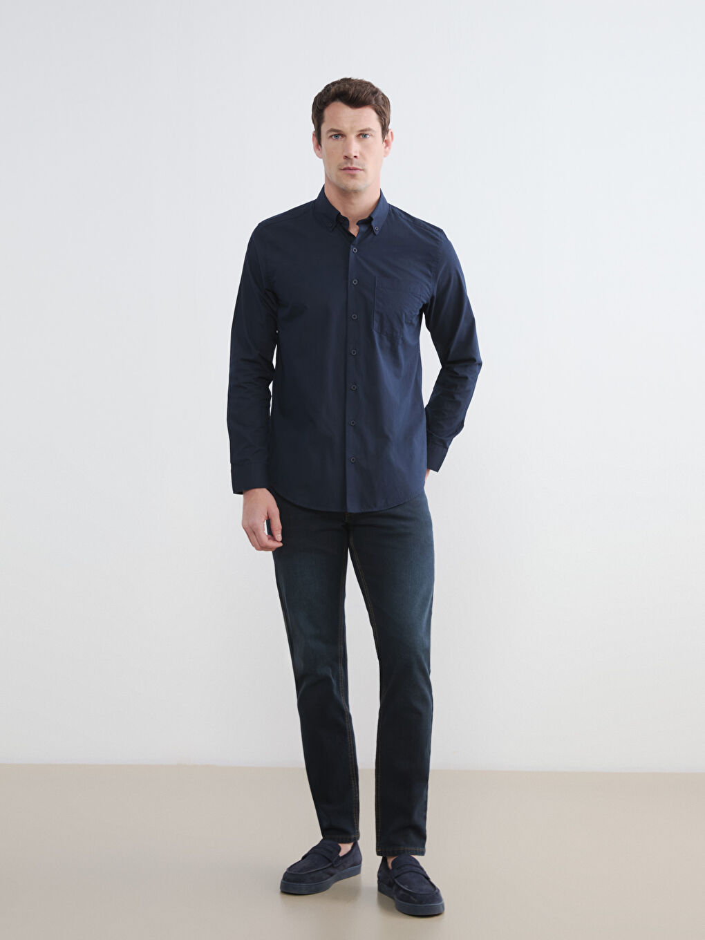 Mavi Regular Fit Poplin Erkek Gömlek-1