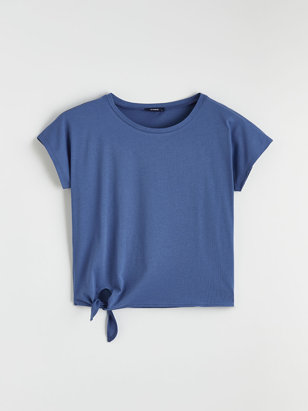 Mavi Bisiklet Yaka Bağlama Detaylı Kadın Spor Tişört	-4