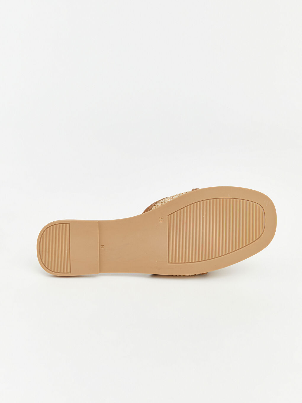 Bej Hasır Görünümlü Kadın Terlik-3