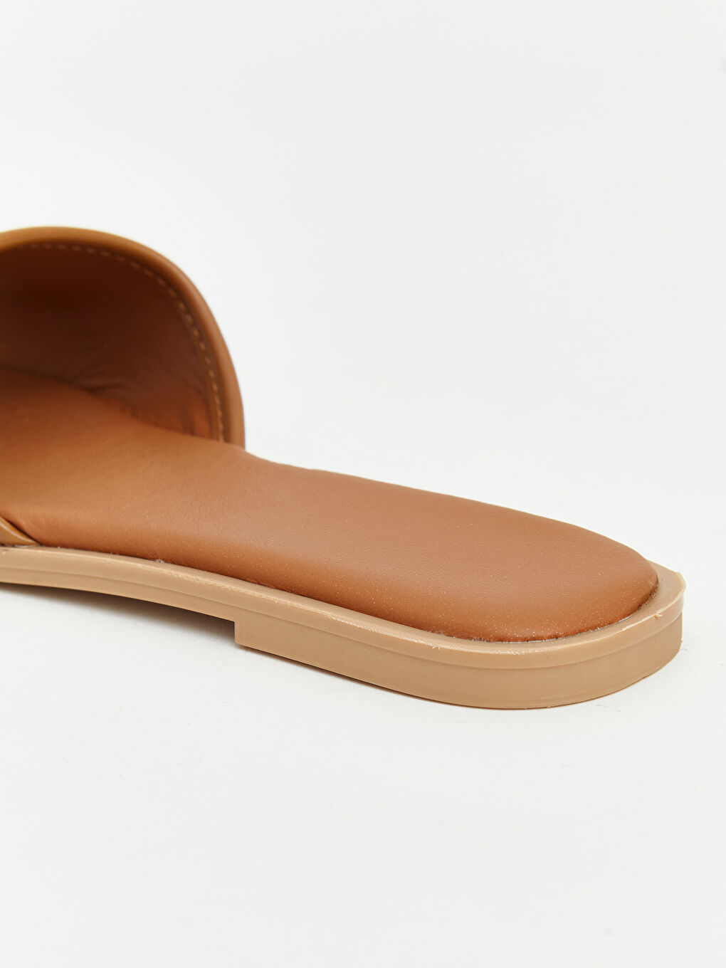 Bej Hasır Görünümlü Kadın Terlik-4