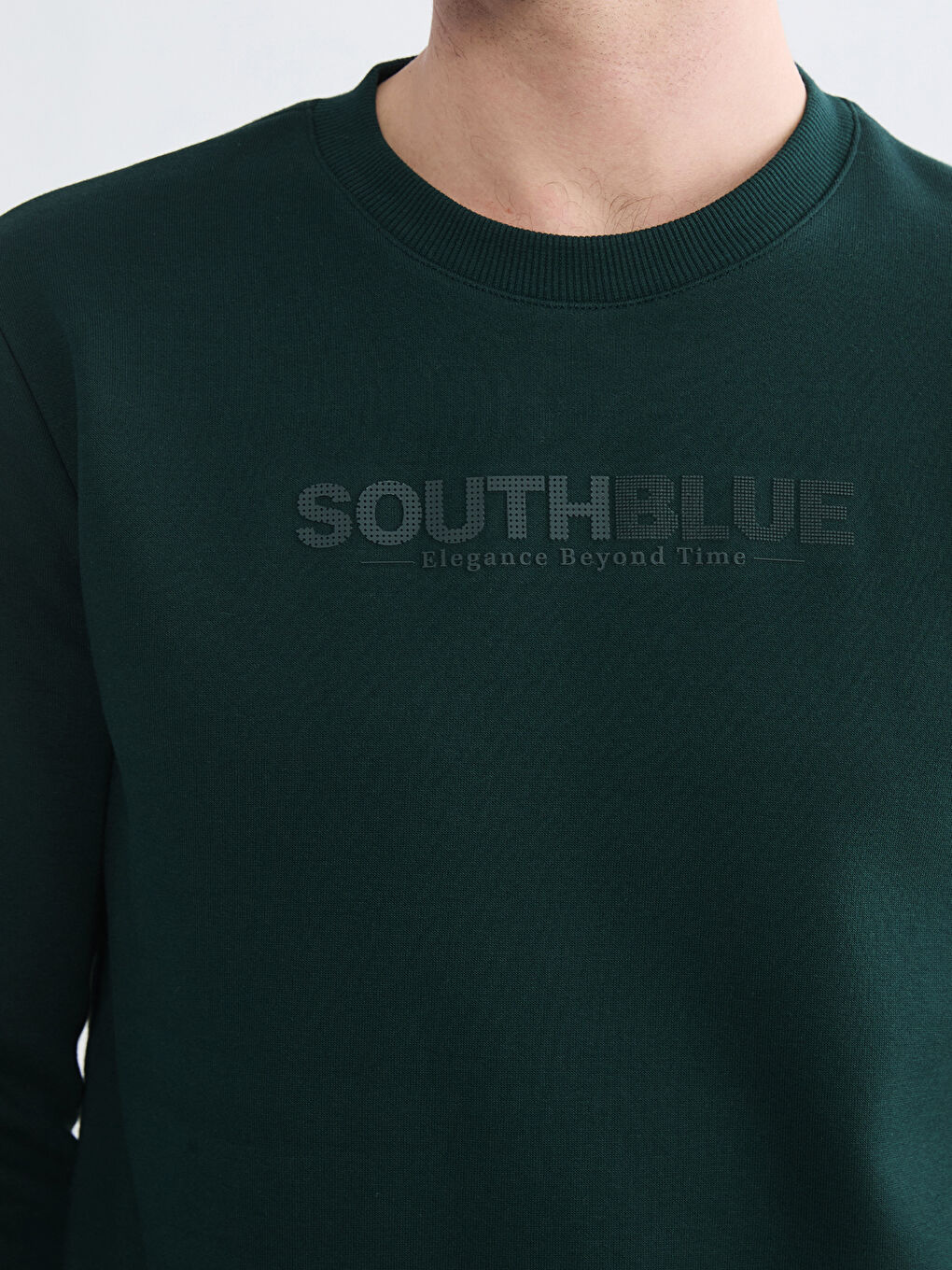 მრგვალი საყელო ნაბეჭდი მამაკაცის სქელი სპორტული მაისური-2