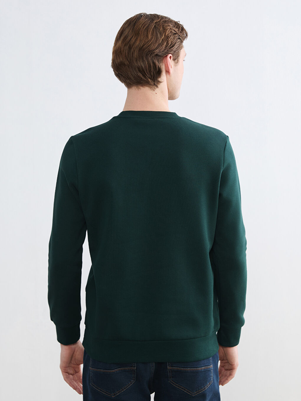 მრგვალი საყელო ნაბეჭდი მამაკაცის სქელი სპორტული მაისური-3