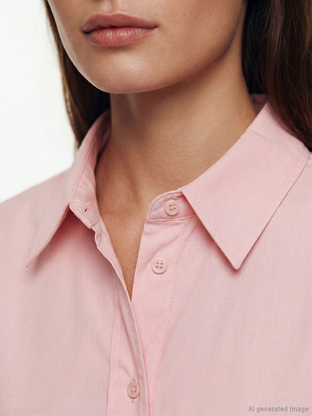 Pembe Kadın Gömlek Tunik-2