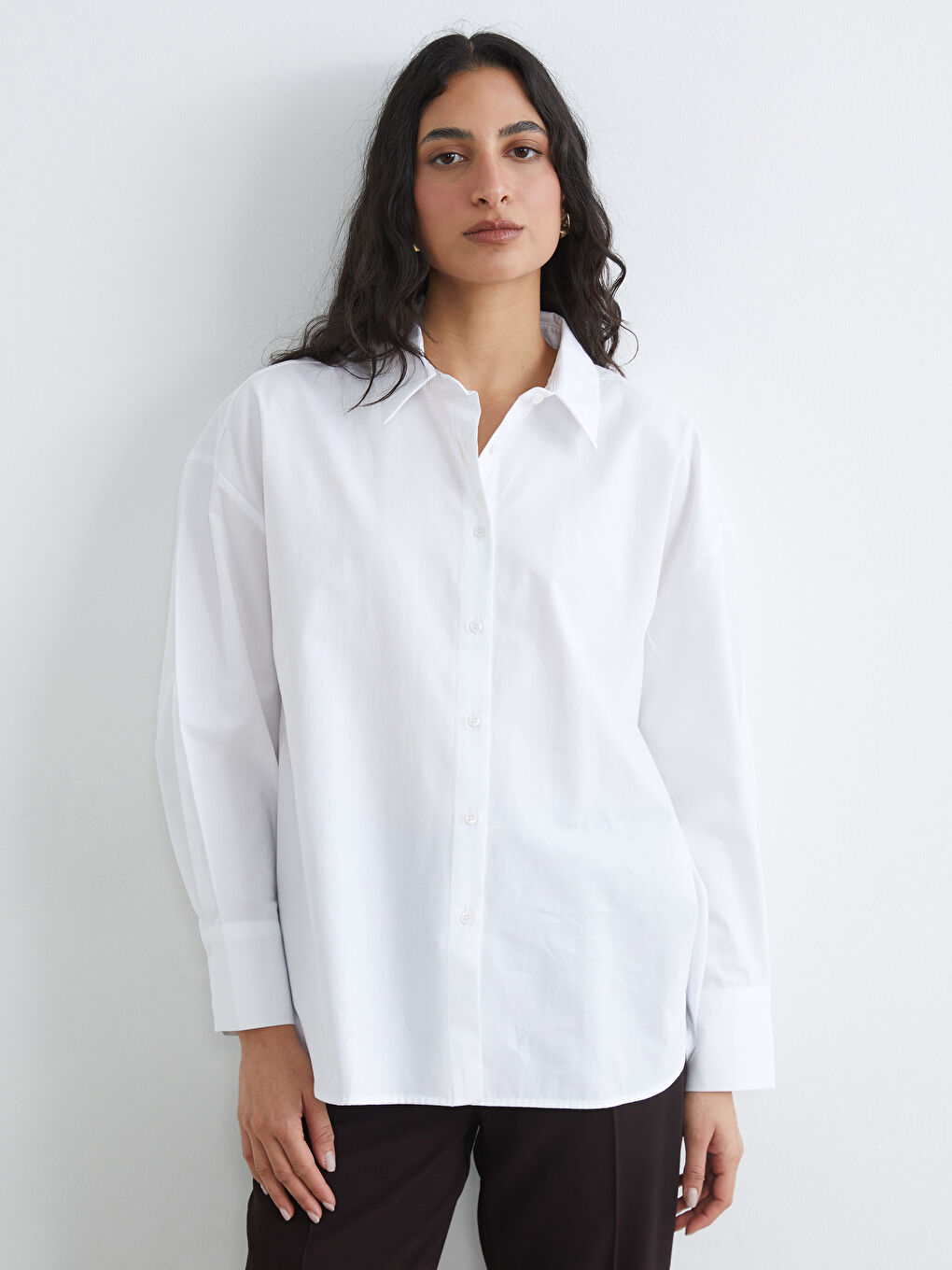 Beyaz Kadın Gömlek Tunik