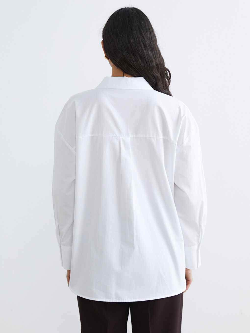 Beyaz Kadın Gömlek Tunik-3