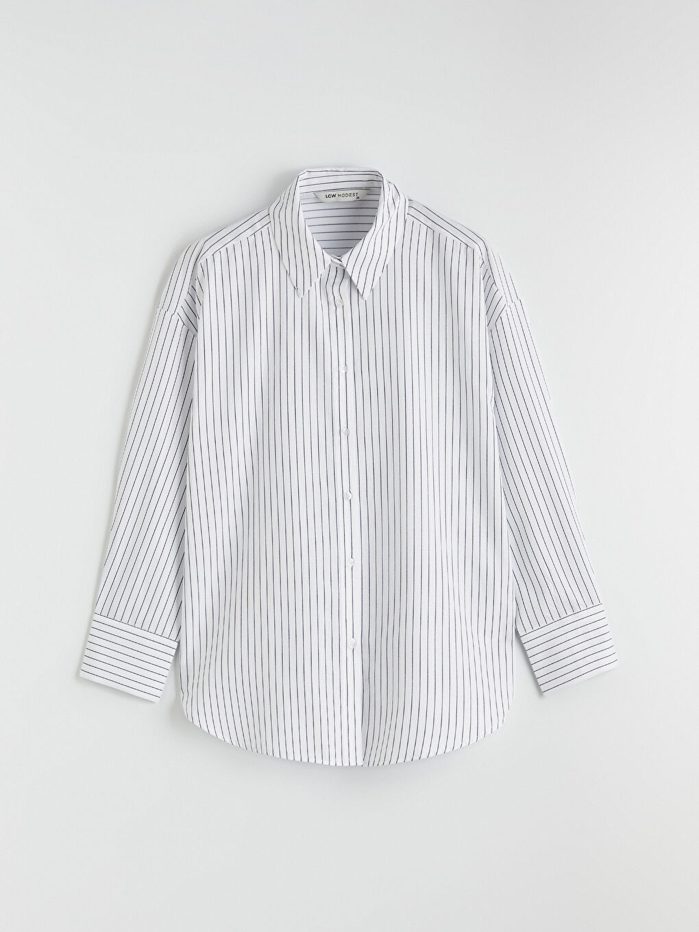 Striped Poplin Women's Shirt-1