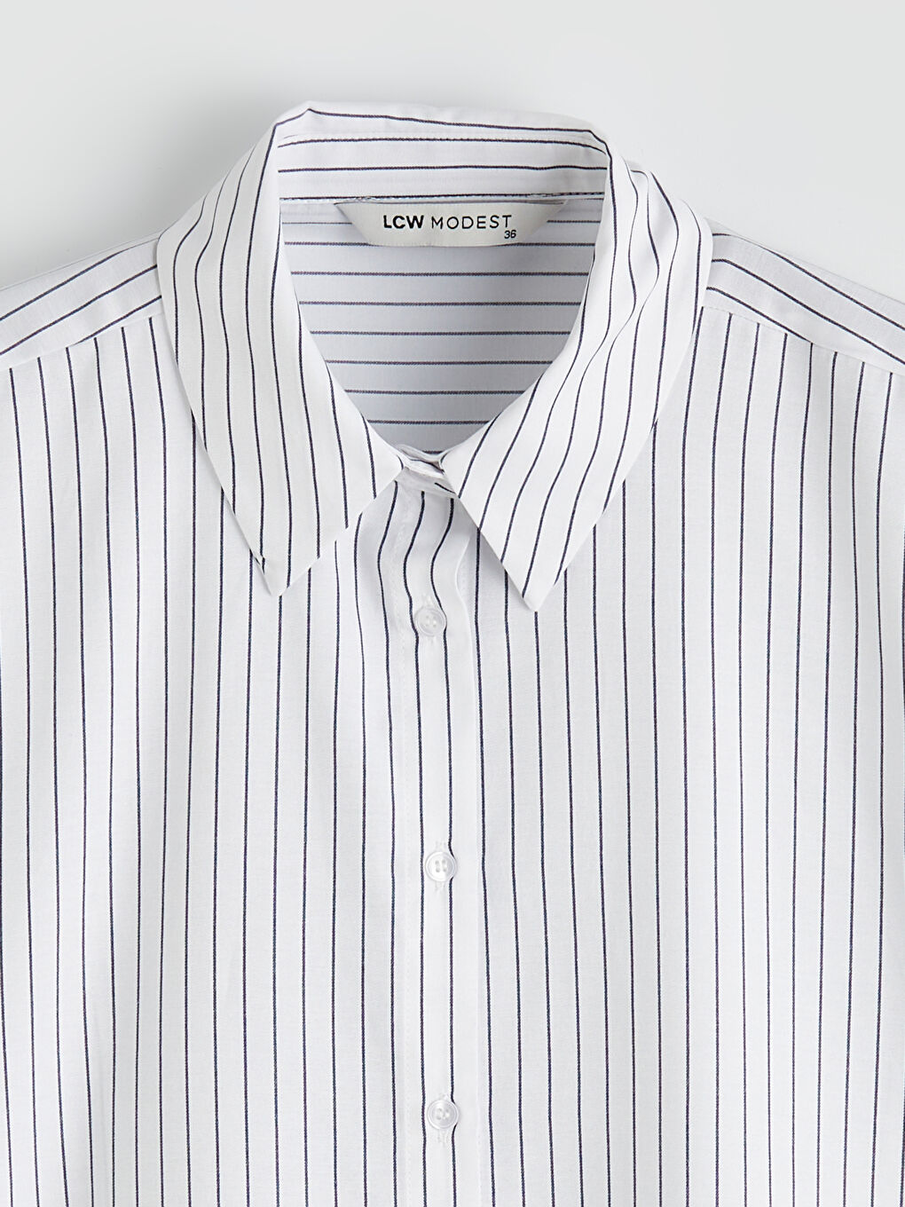 Striped Poplin Women's Shirt-2