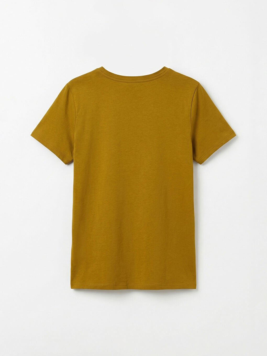 Yeşil V Yaka Kadın Tişört-1