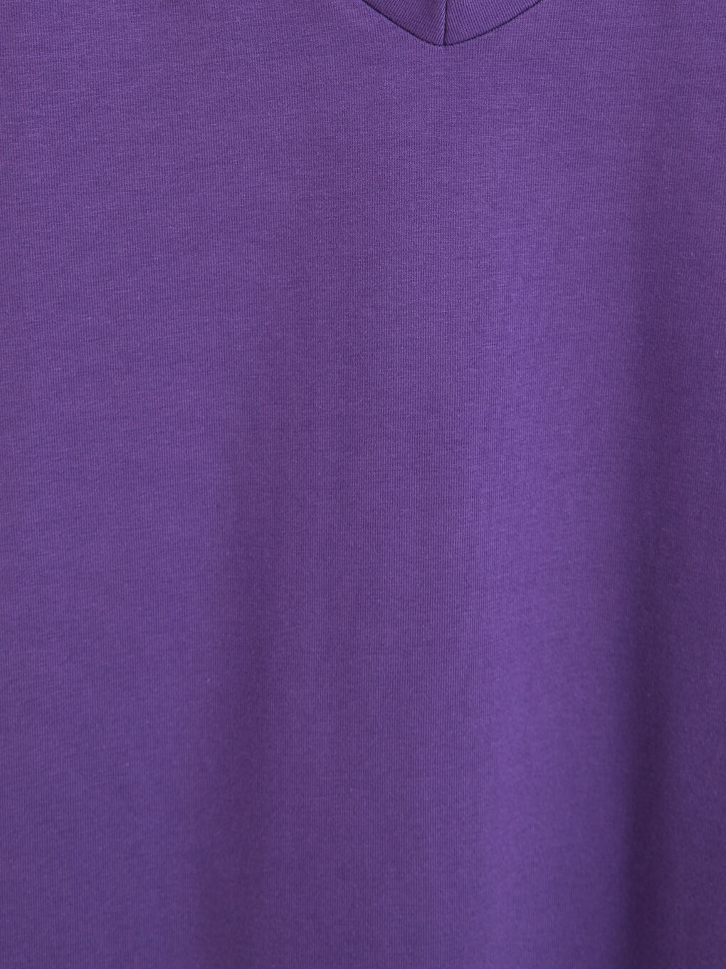 Mor V Yaka Kadın Tişört-2