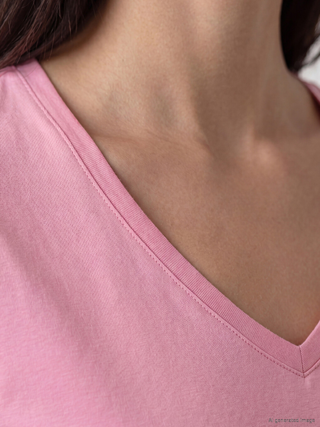 V Neck Women's T-shirt-2
