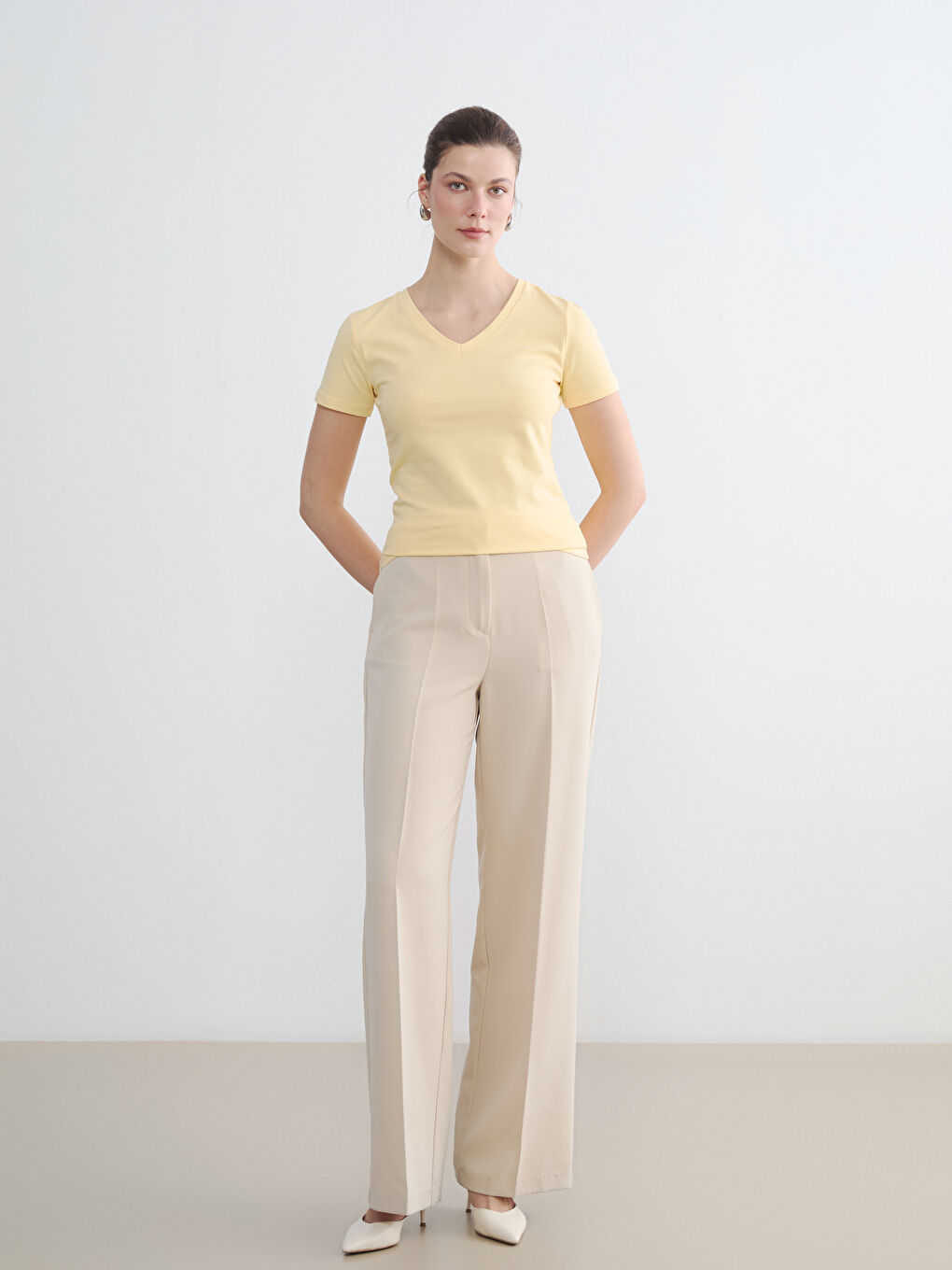 Әйелдер сары футболка-1