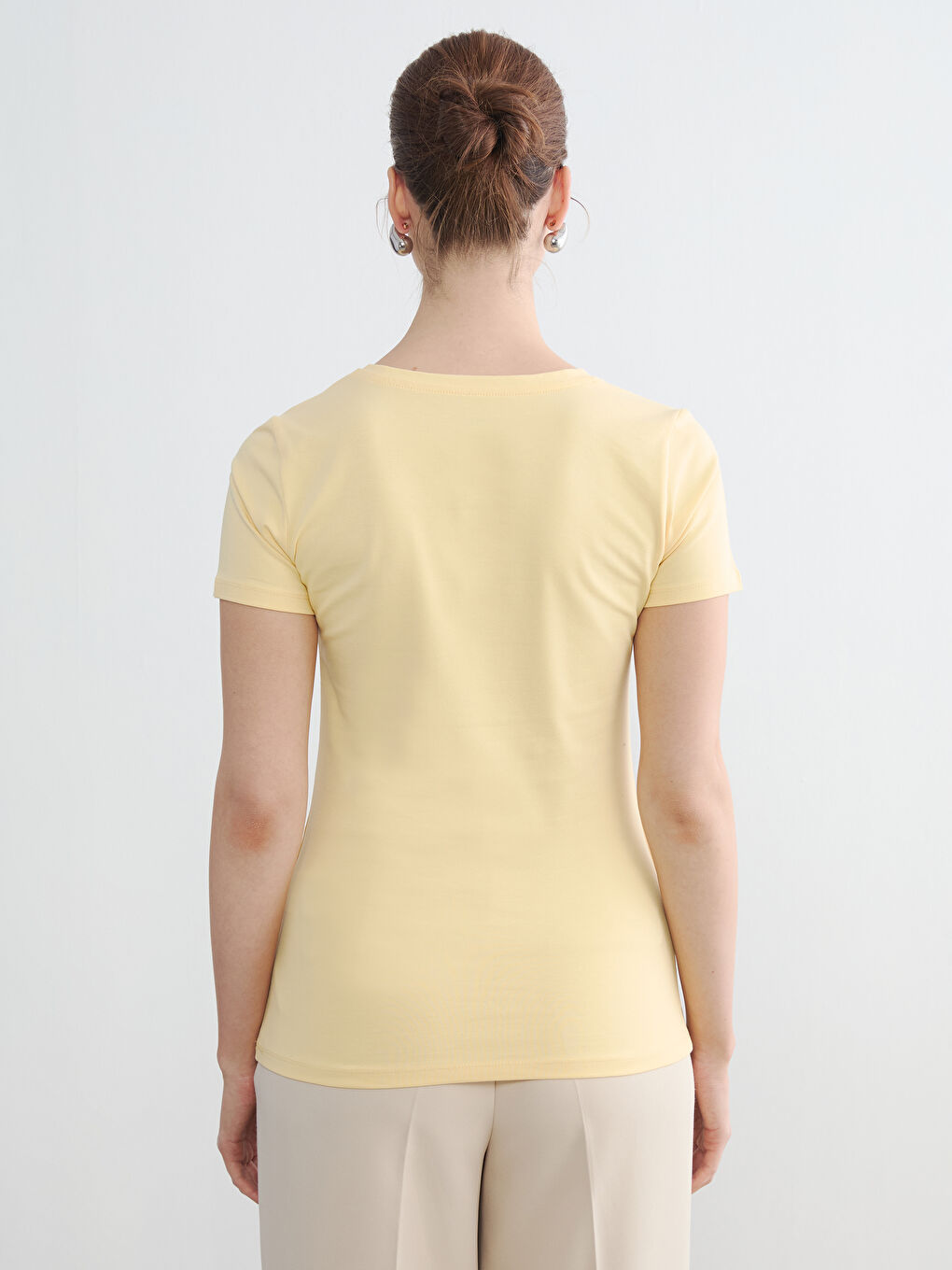 Әйелдер сары футболка-3