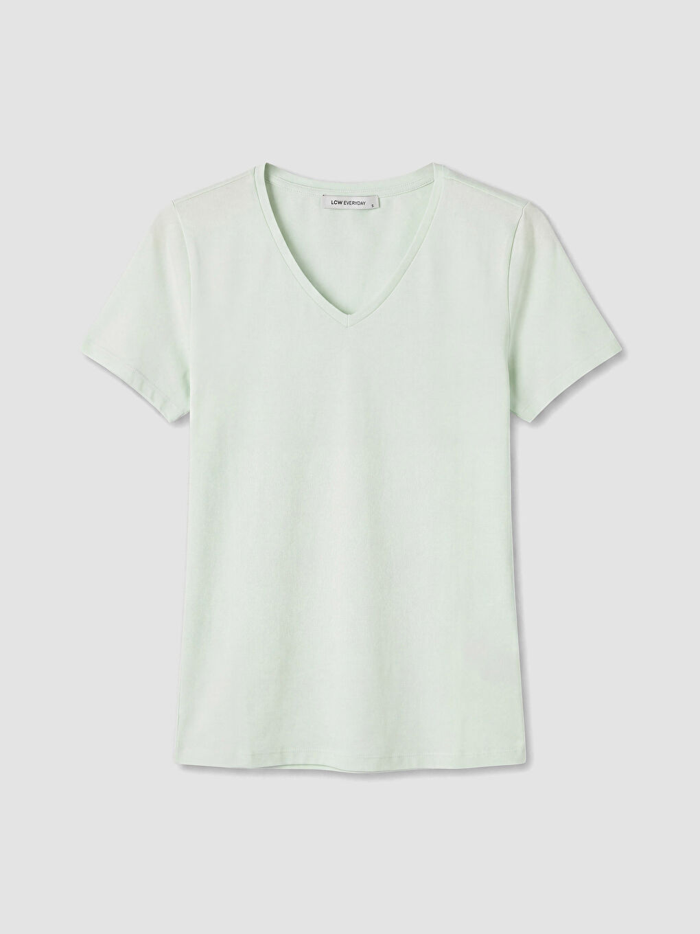 Yeşil V Yaka Kadın Tişört