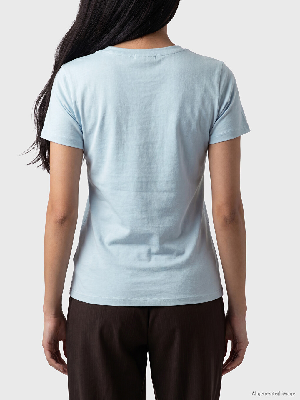 V Neck Women's T-shirt-3