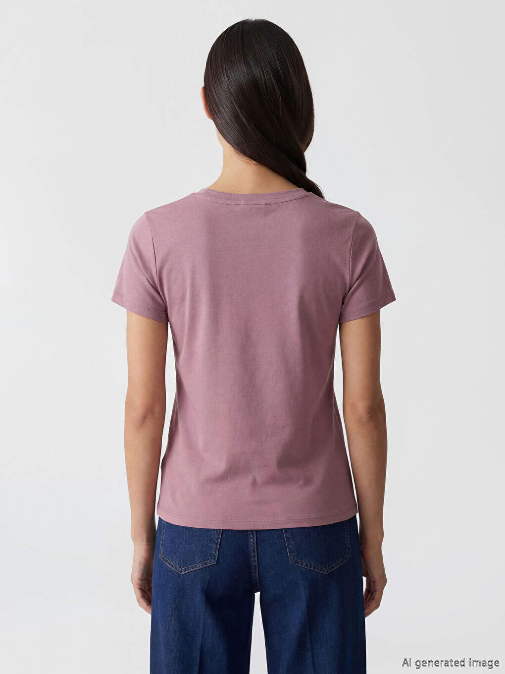 تيشيرت رقبة على شكل حرف V للسيدات-3