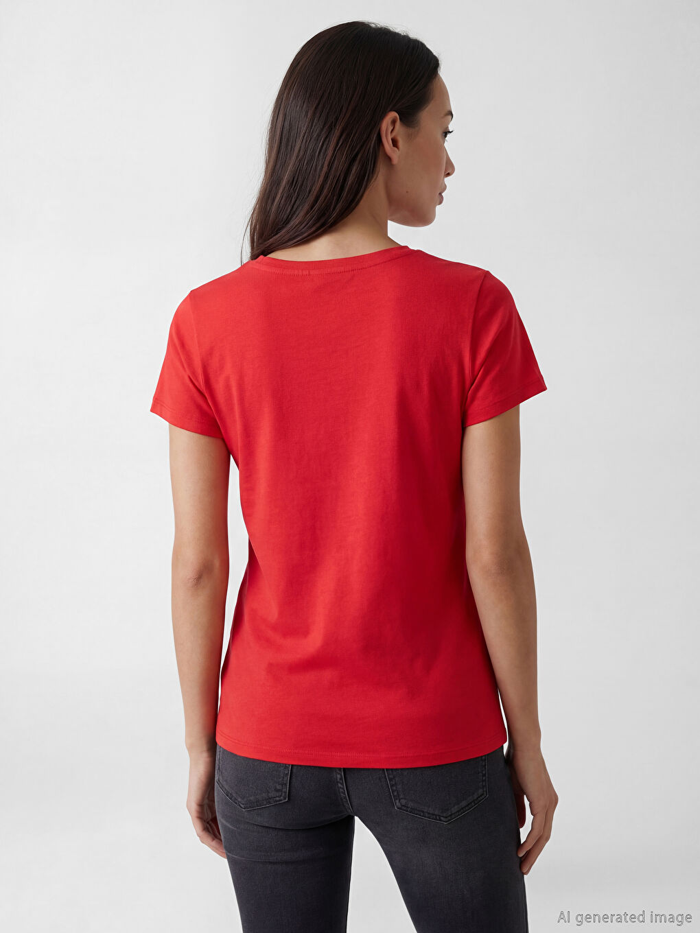 Женская футболка с V-образным вырезом-2