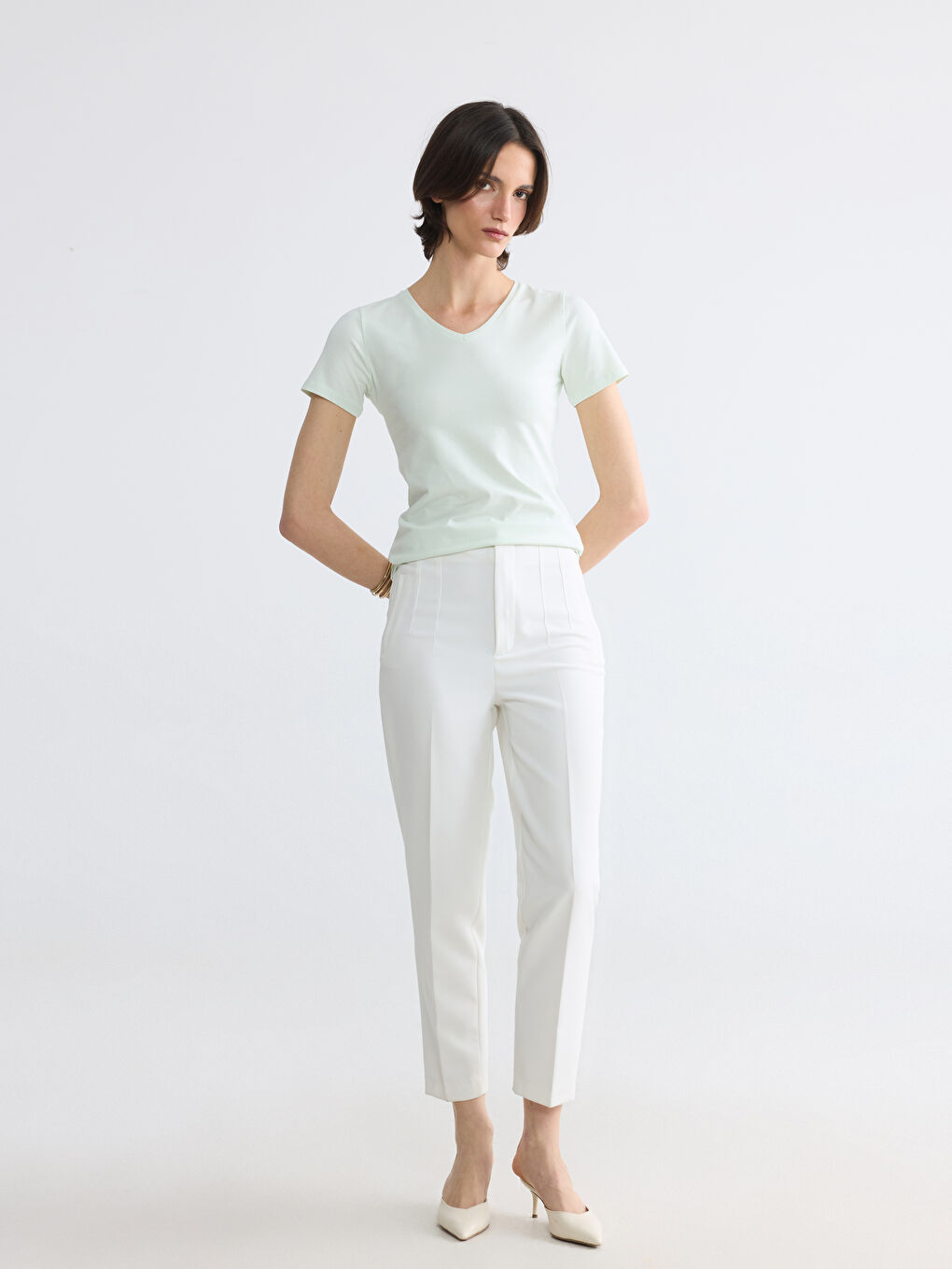 V Neck Women's T-Shirt-1