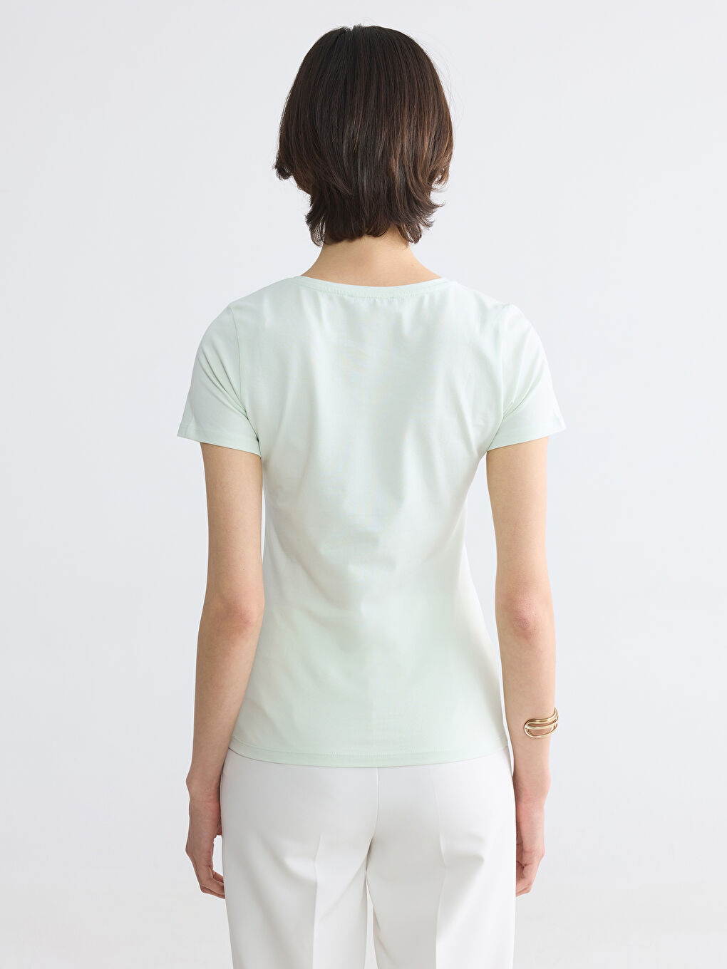 V Neck Women's T-Shirt-3