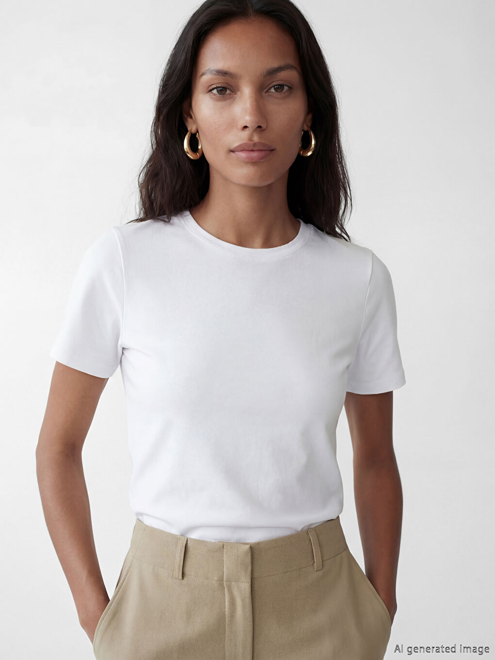 әйелдерге арналған дөңгелек жағалы футболка