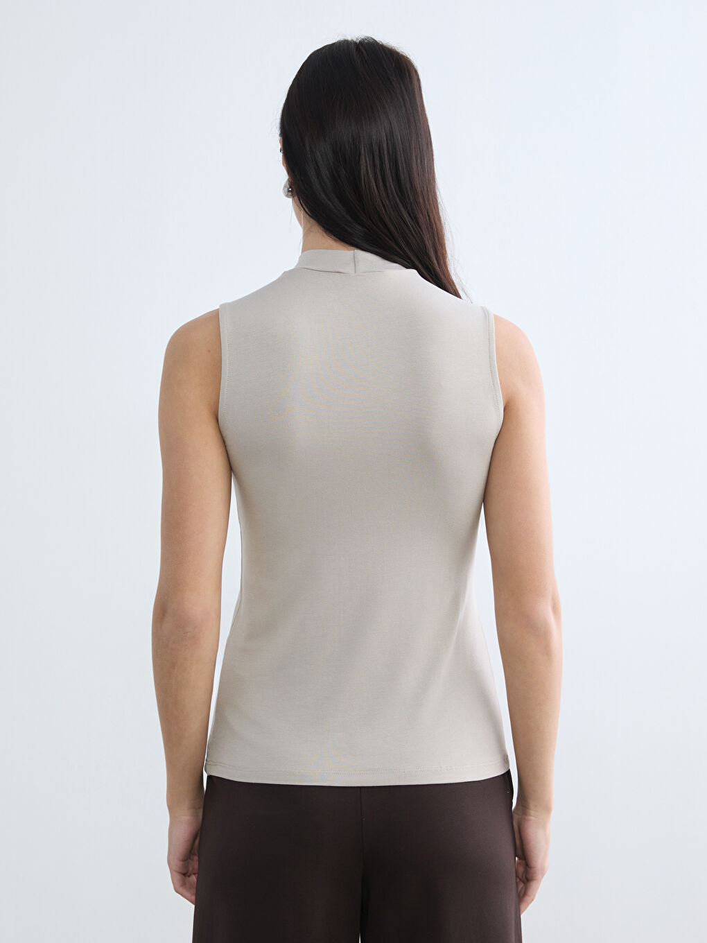 Bej Dik Yaka Kadın Atlet-2