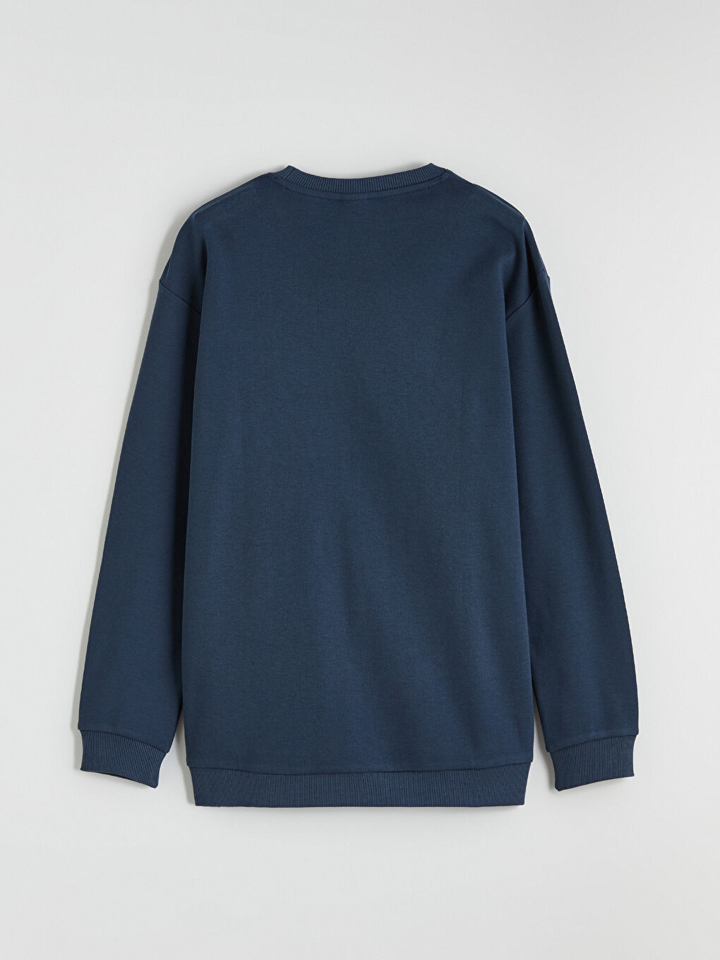 Lacivert Bisiklet Yaka Baskılı Erkek Çocuk Sweatshirt-2