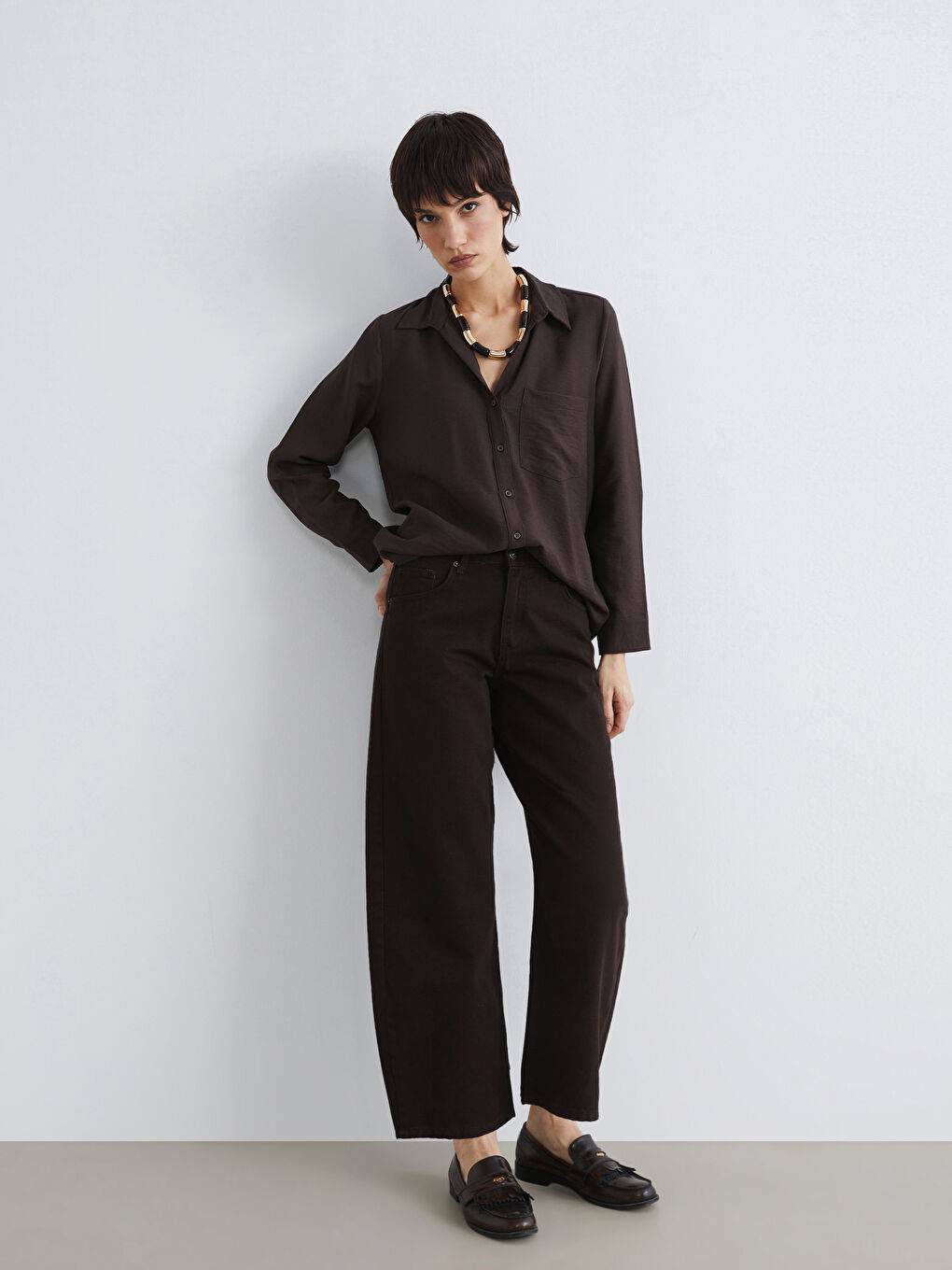 Barrel Fit Kadın Jean Pantolon