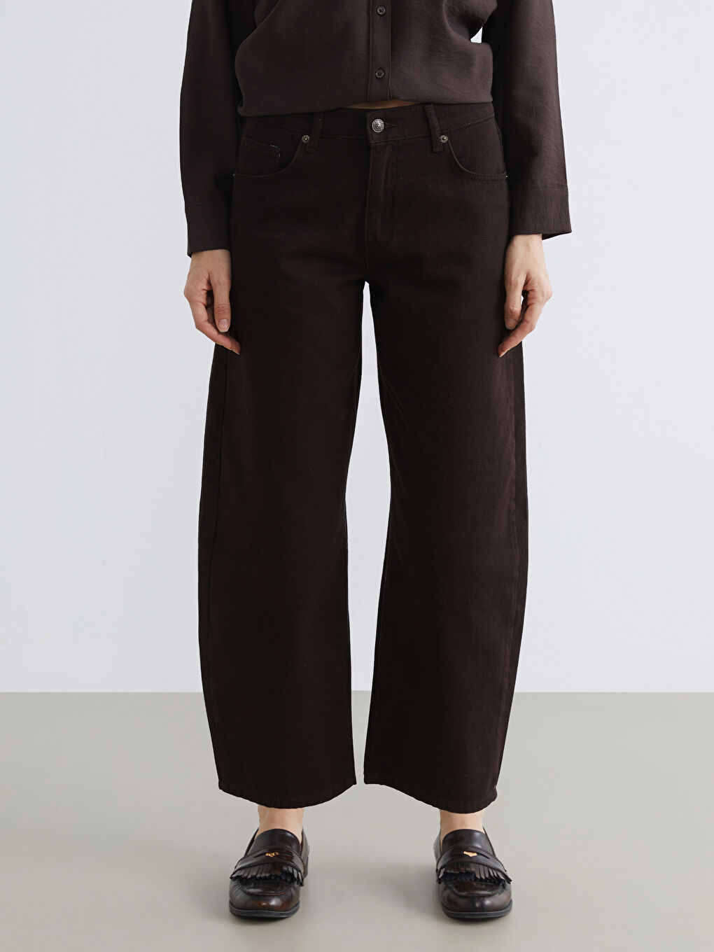 Barrel Fit Kadın Jean Pantolon-1