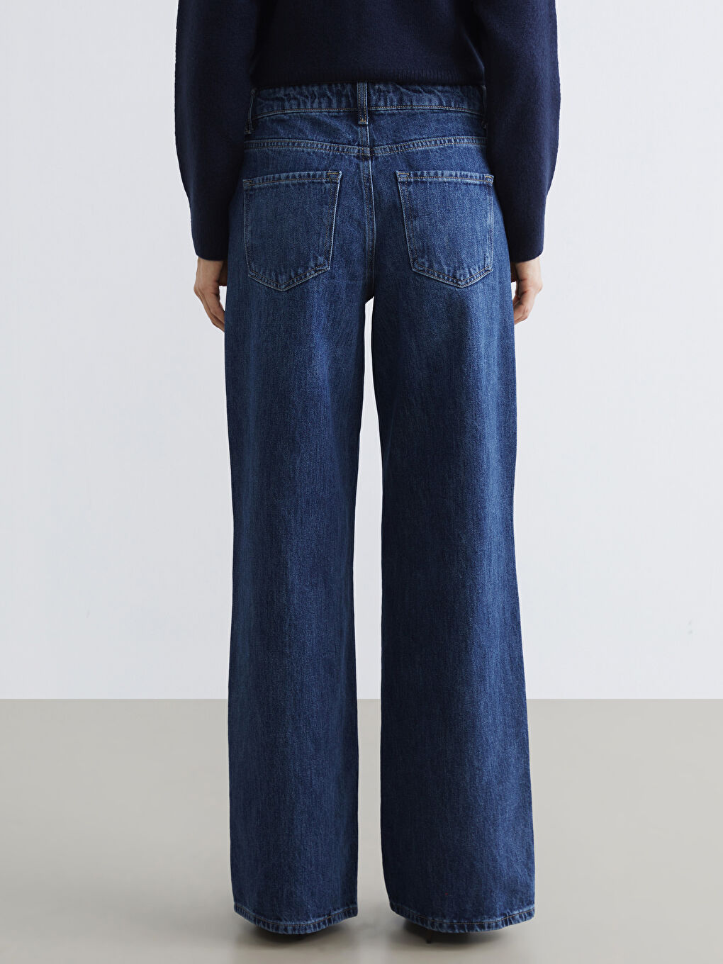 İndigo Wideleg Kadın Jean Pantolon	-3