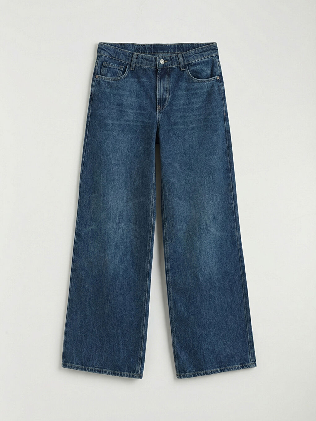 İndigo Wideleg Kadın Jean Pantolon	