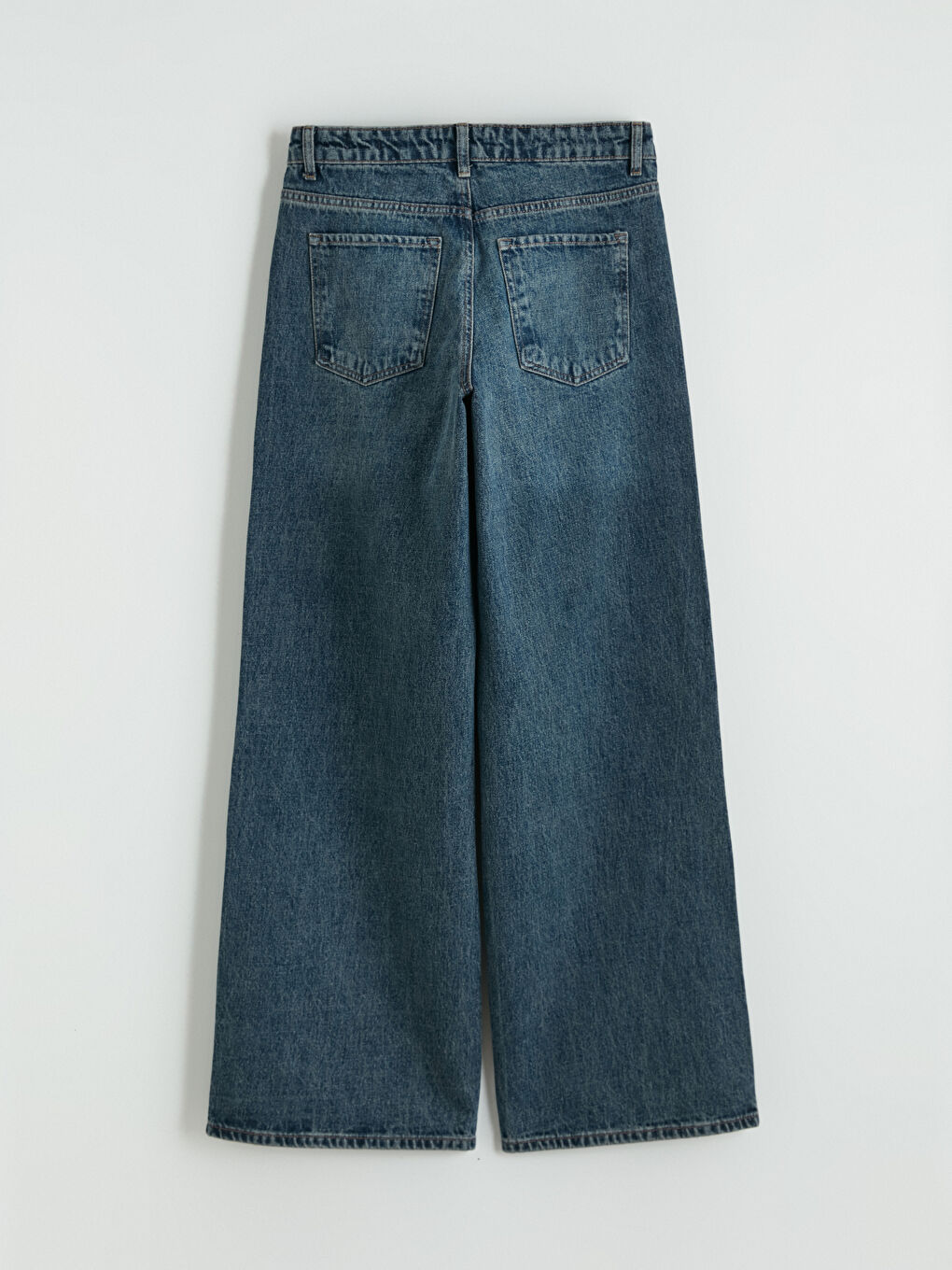 İndigo Wideleg Kadın Jean Pantolon	-9