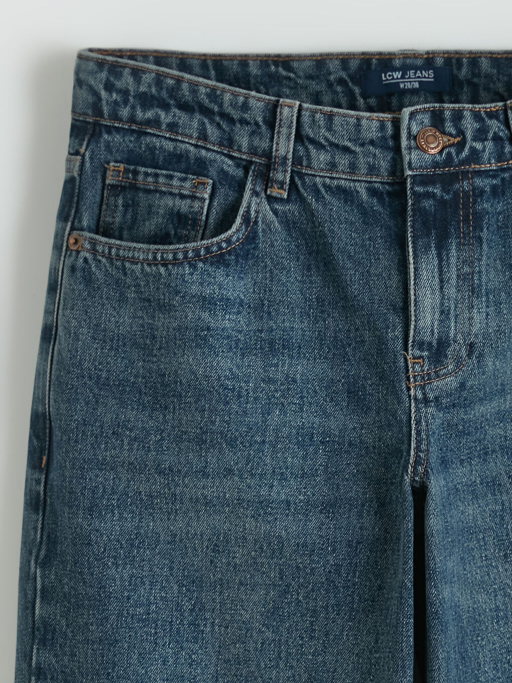 İndigo Wideleg Kadın Jean Pantolon	-6