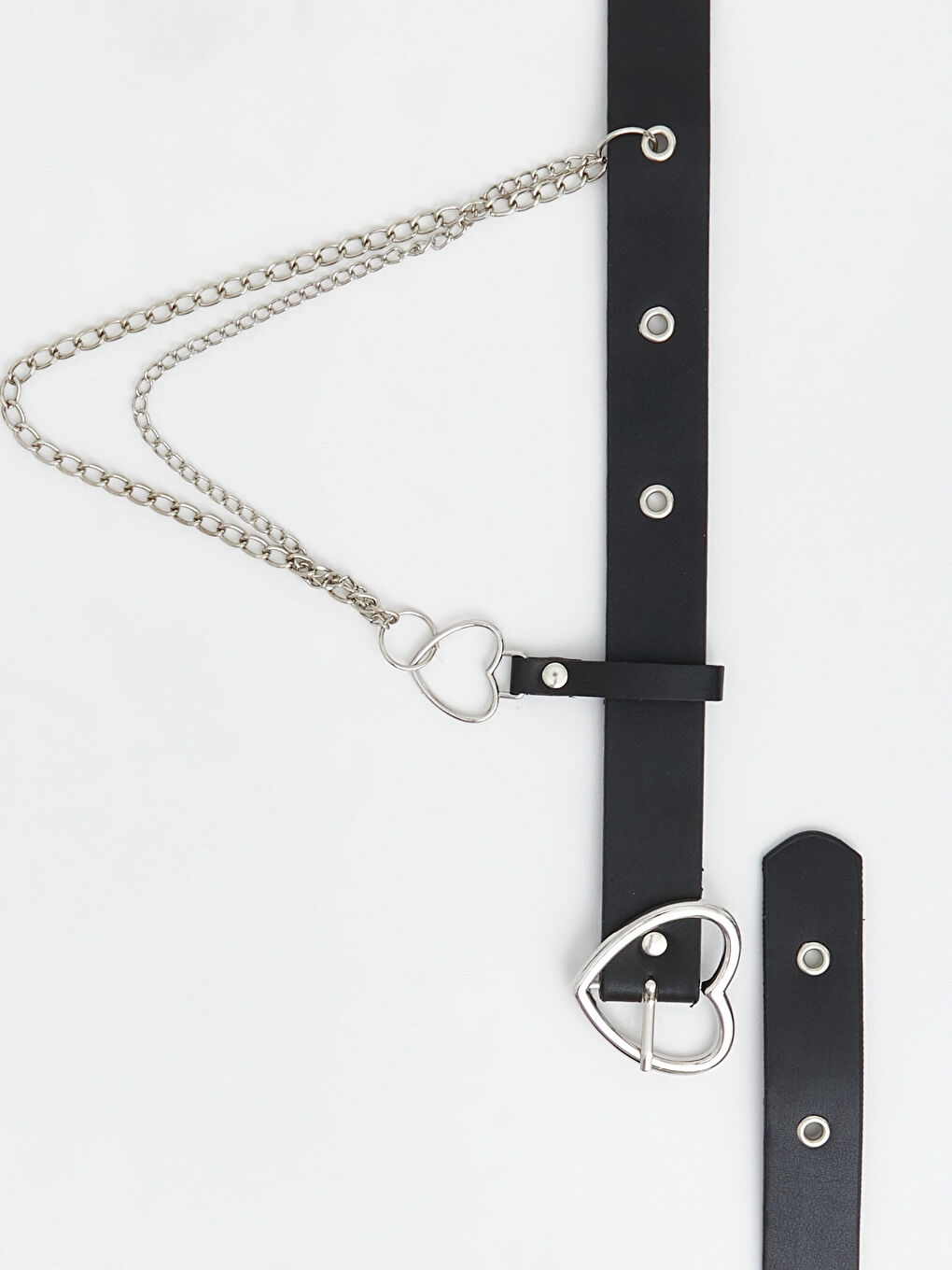 Siyah Deri Görünümlü Kız Çocuk Kemer-2