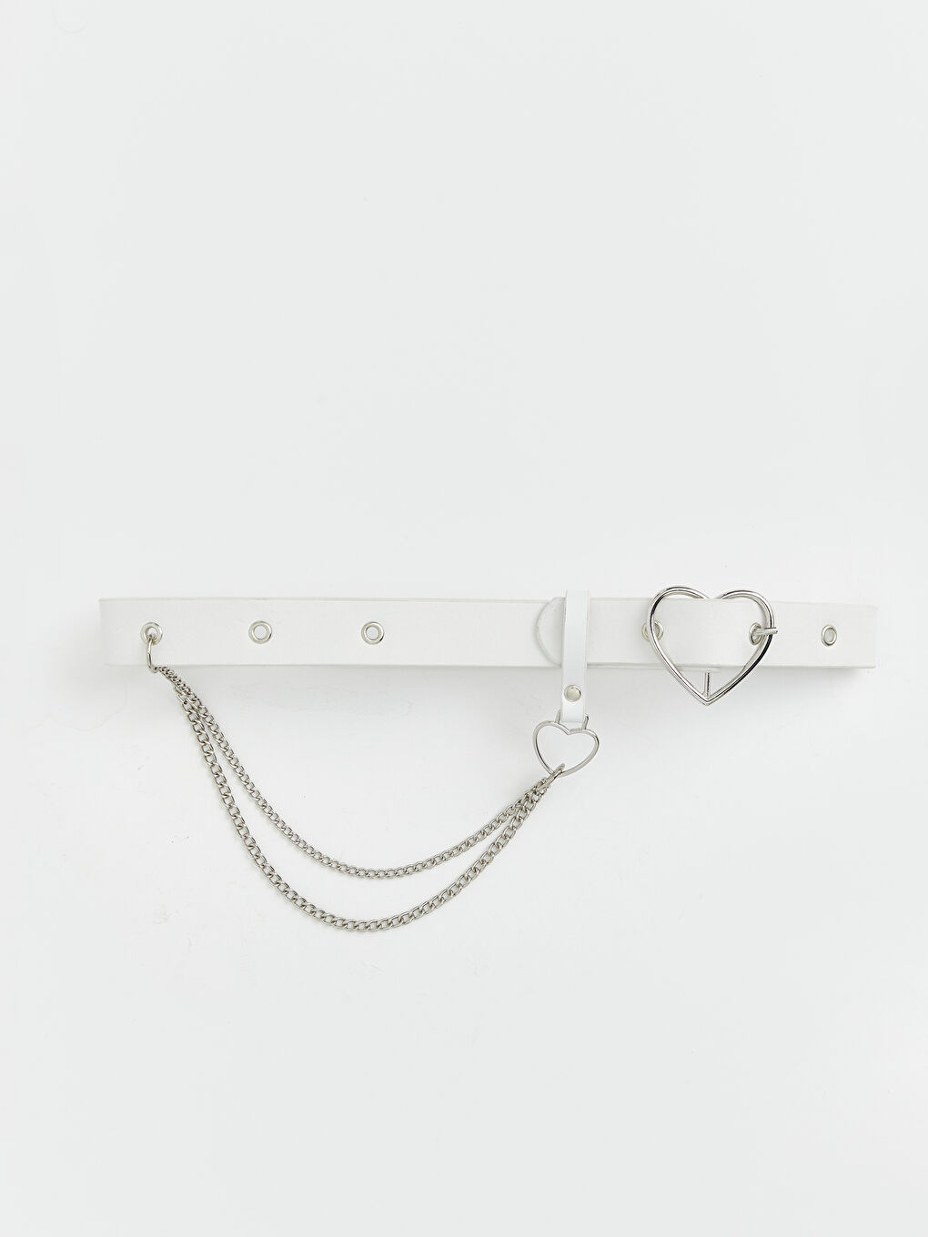 Beyaz Zincir Detaylı Kız Çocuk Kemer-1