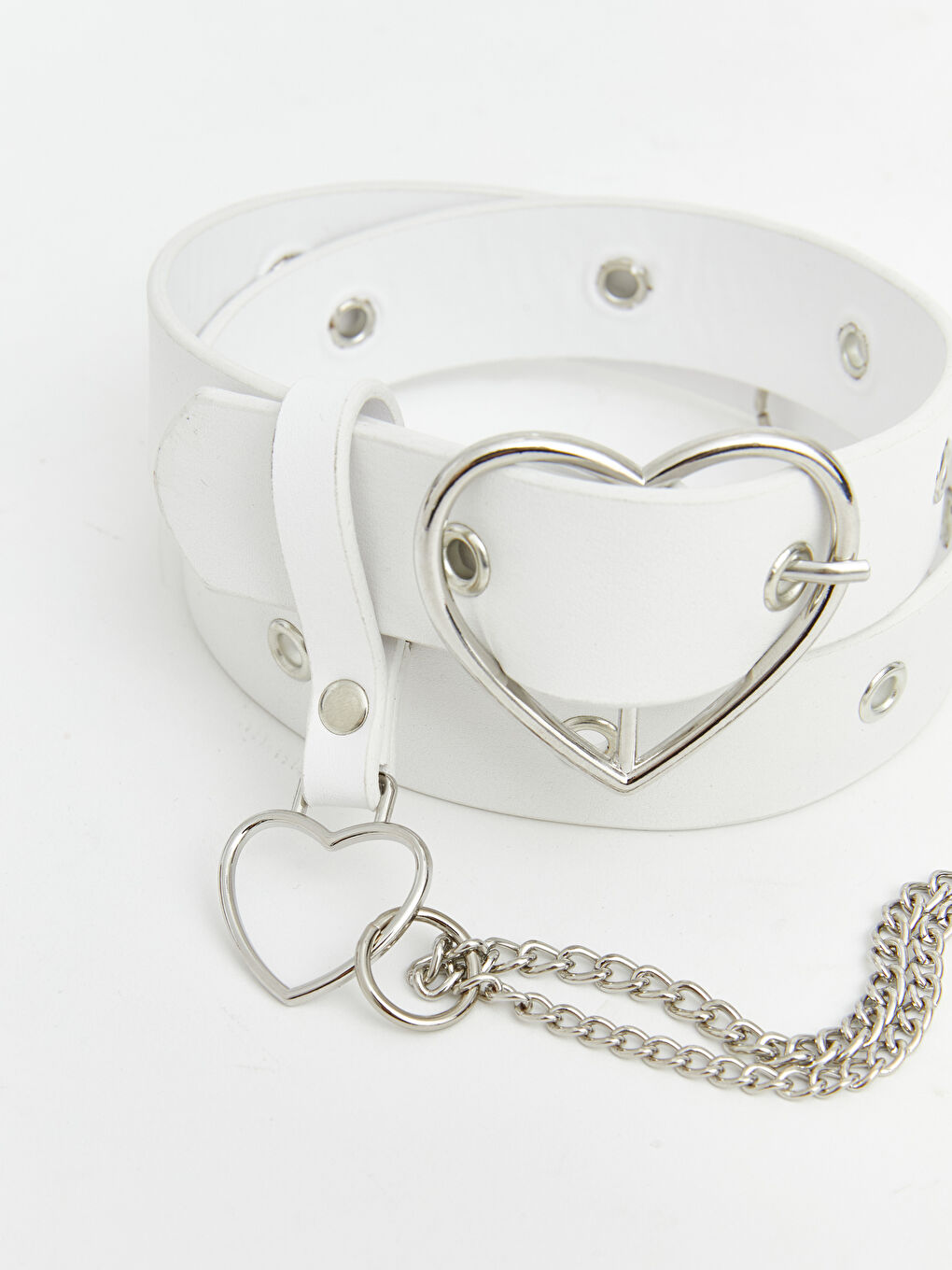 Beyaz Zincir Detaylı Kız Çocuk Kemer-3